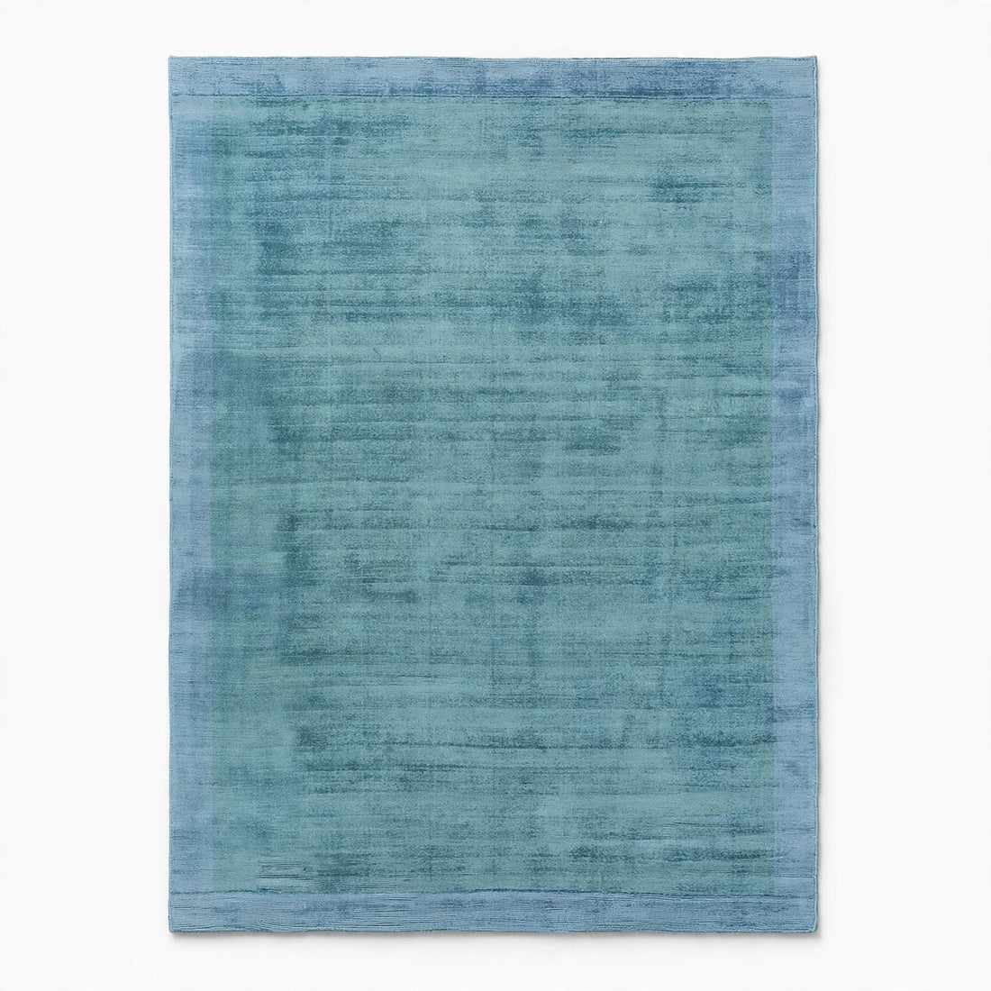 Ensign Blue Viscose Rug – Handmade Handloom Carpet, Bhadohi India