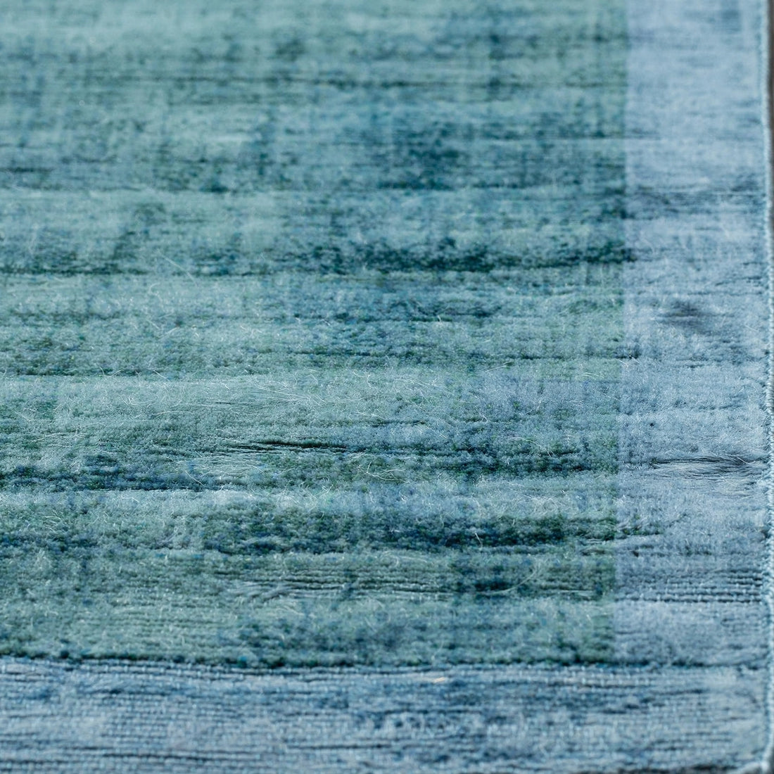Ensign Blue Viscose Rug – Handmade Handloom Carpet, Bhadohi India