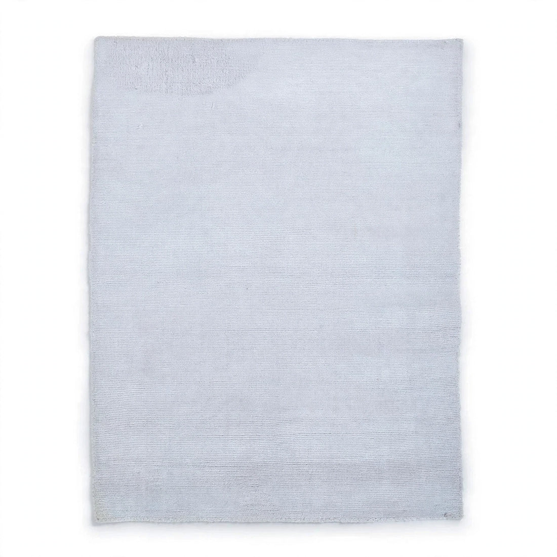 White Viscose Rug – Handmade Handloom Carpet, Bhadohi India