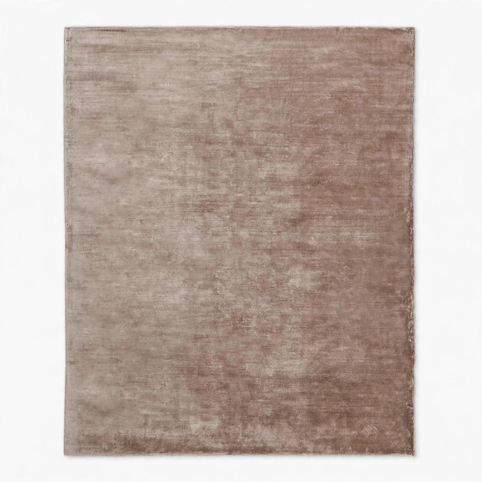 Dusty Rose Silky Viscose Rug – Handmade Silk-Look Handloom Carpet, Bhadohi India
