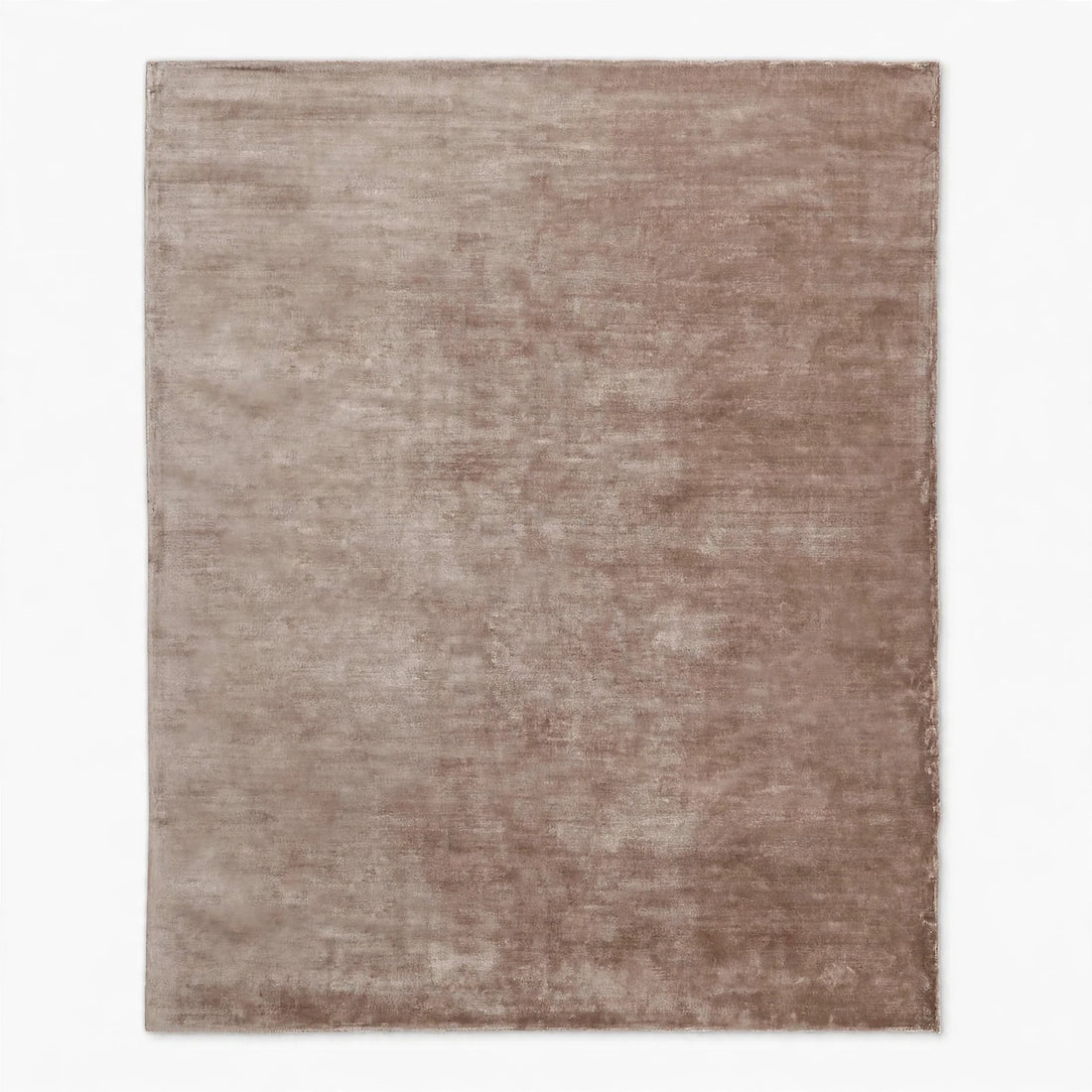 Dusty Rose Silky Viscose Rug – Handmade Silk-Look Handloom Carpet, Bhadohi India