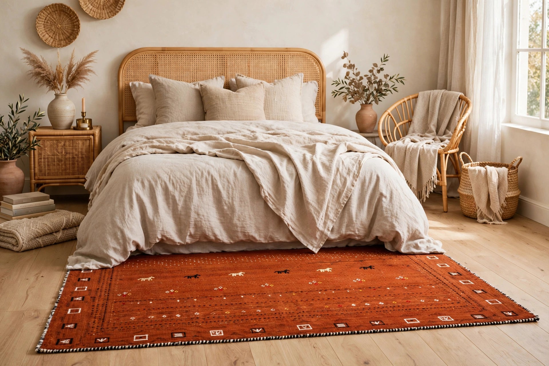 Rust Brown Gabbeh Rug
