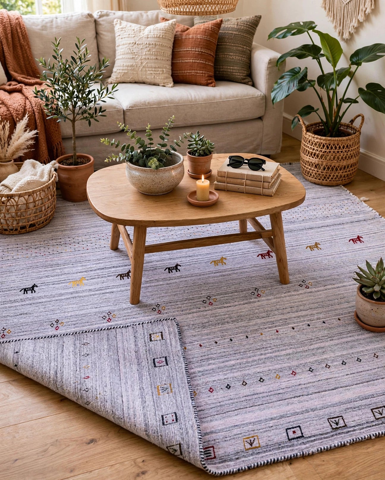 Lavender Grey Gabbeh Rug