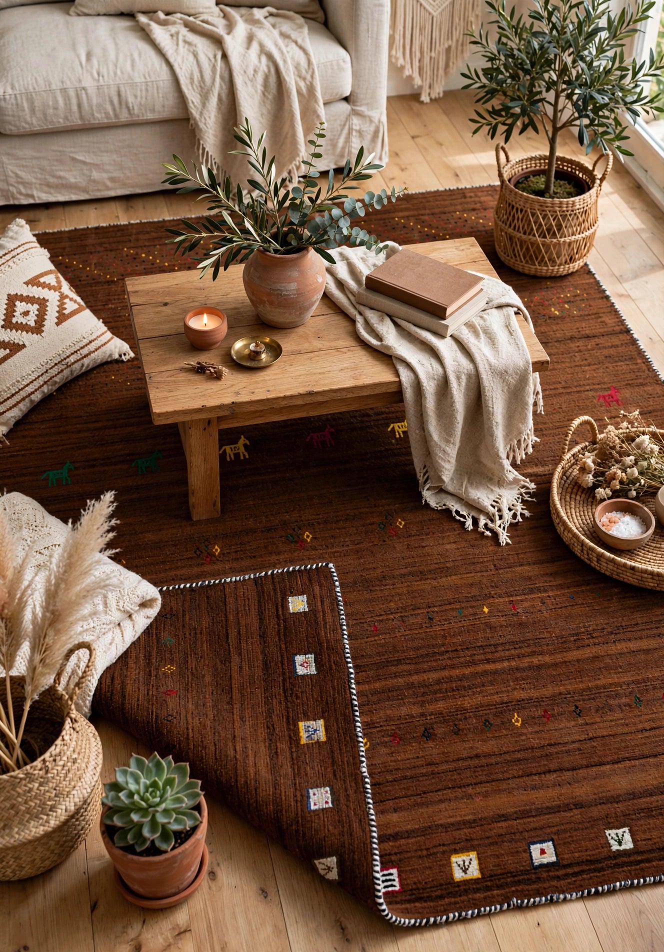 Chocolate Brown Gabbeh Rug