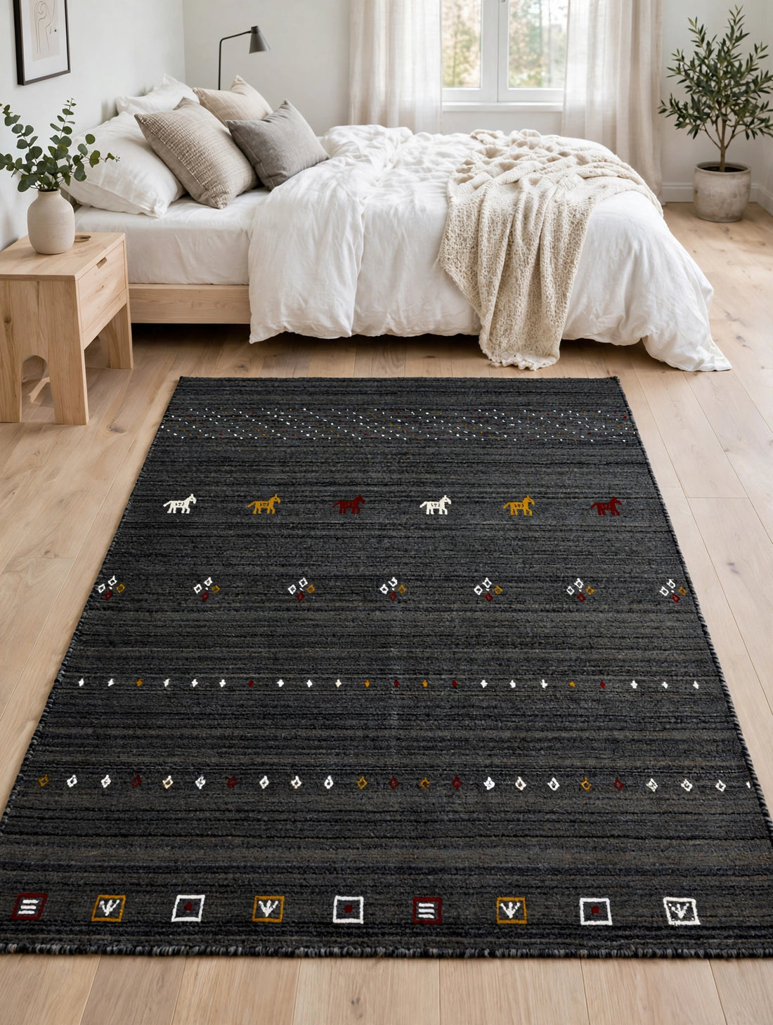 Charcoal Gabbeh Rug