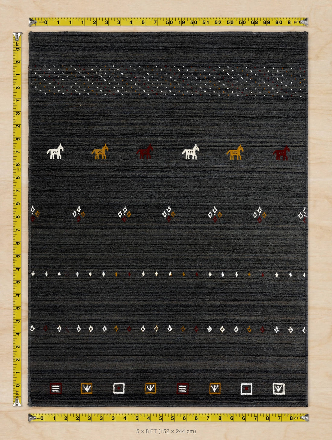 Charcoal Gabbeh Rug