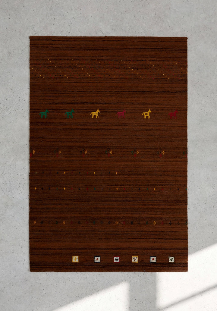 Chocolate Brown Gabbeh Rug