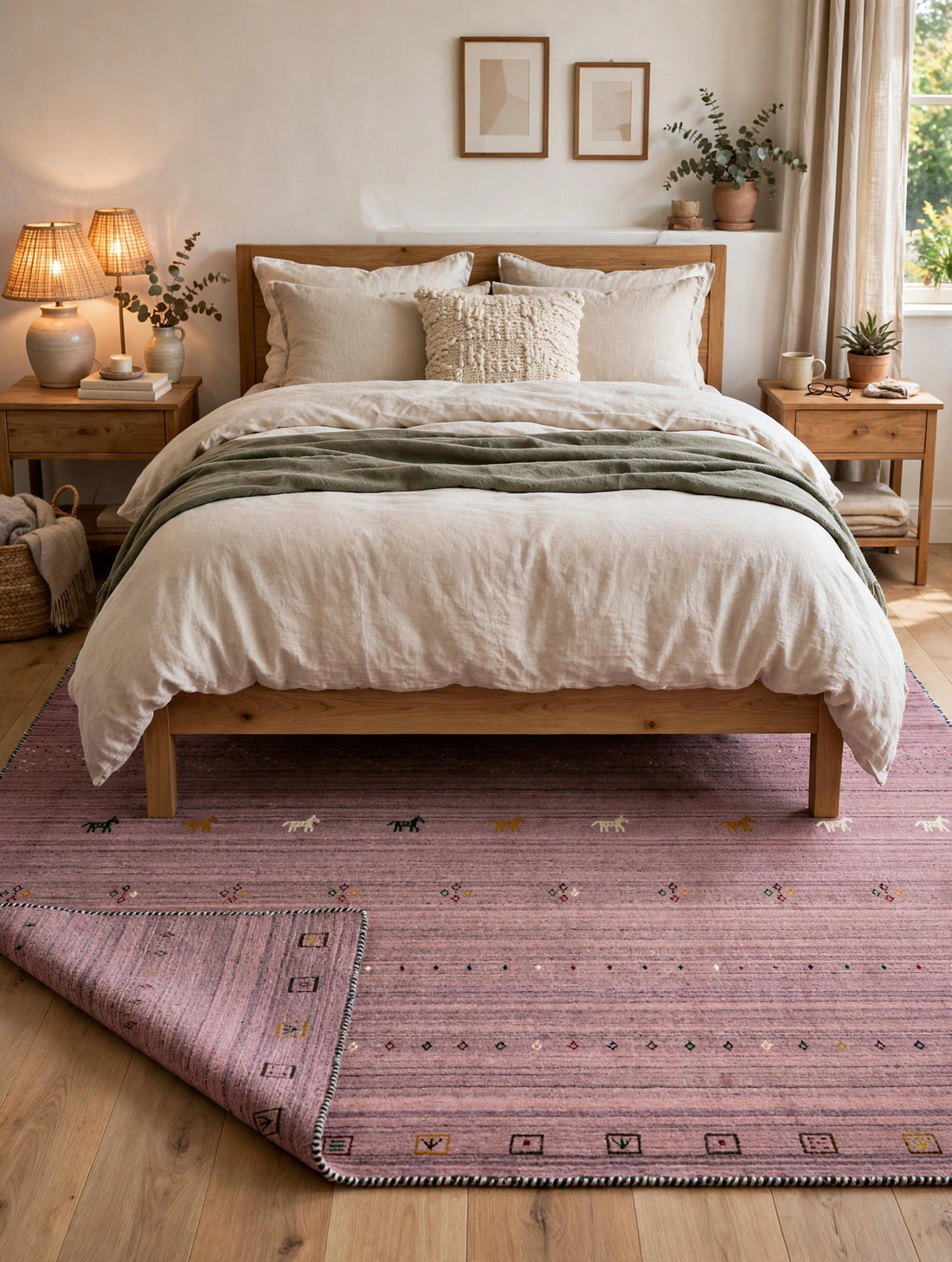 Dusty Rose Gabbeh Rug