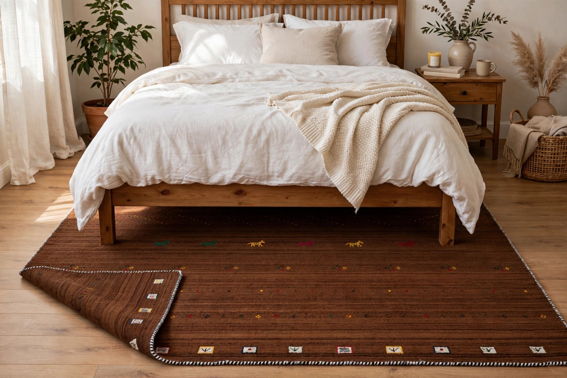 Chocolate Brown Gabbeh Rug