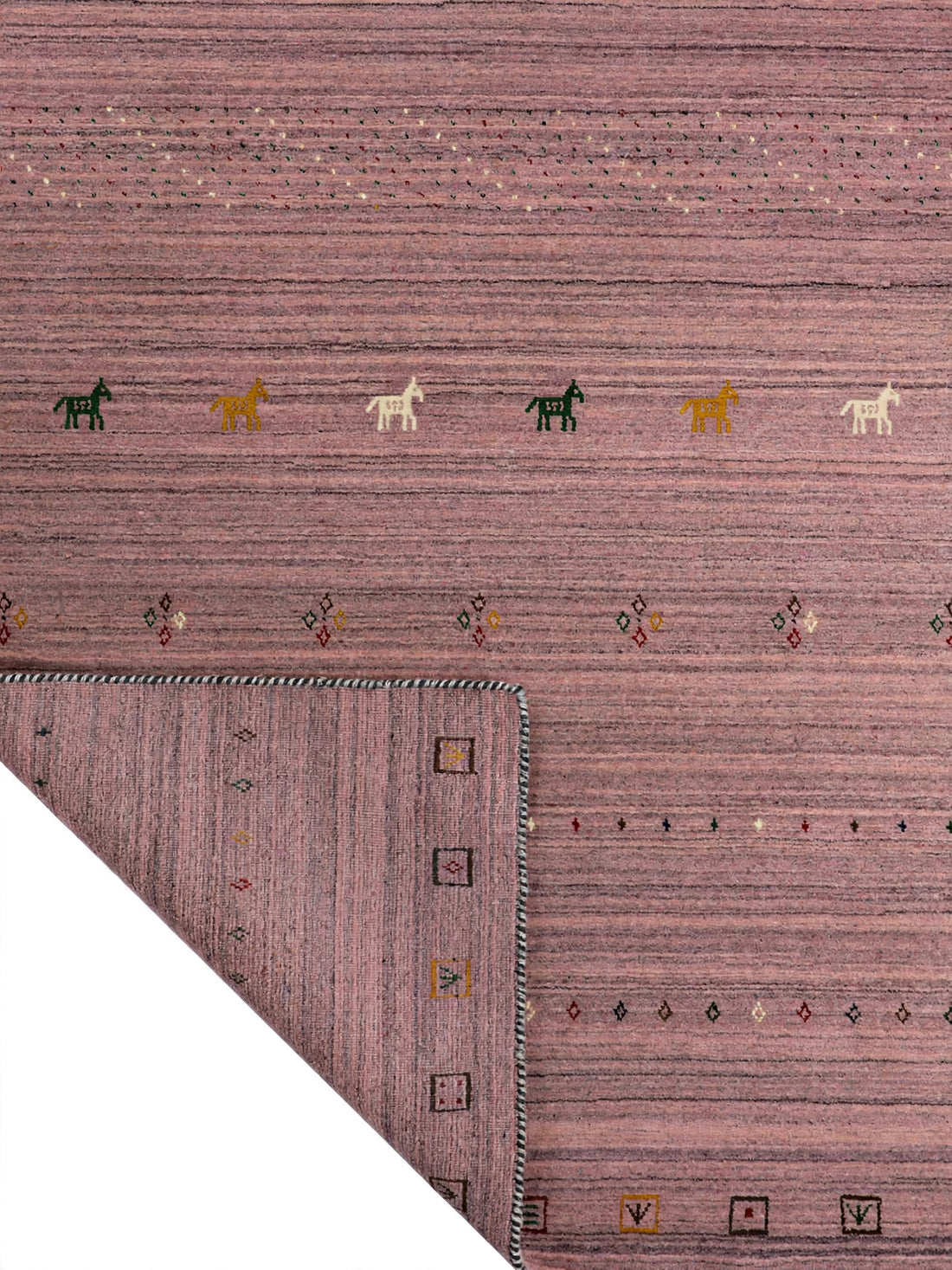 Dusty Rose Gabbeh Rug