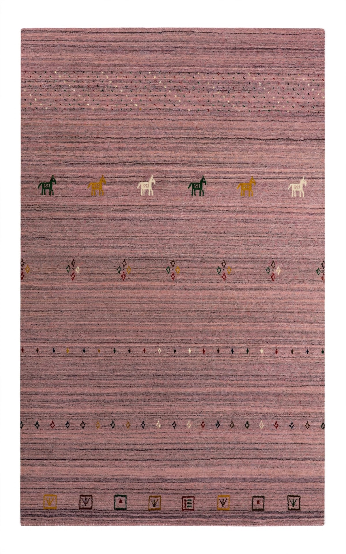 Dusty Rose Gabbeh Rug