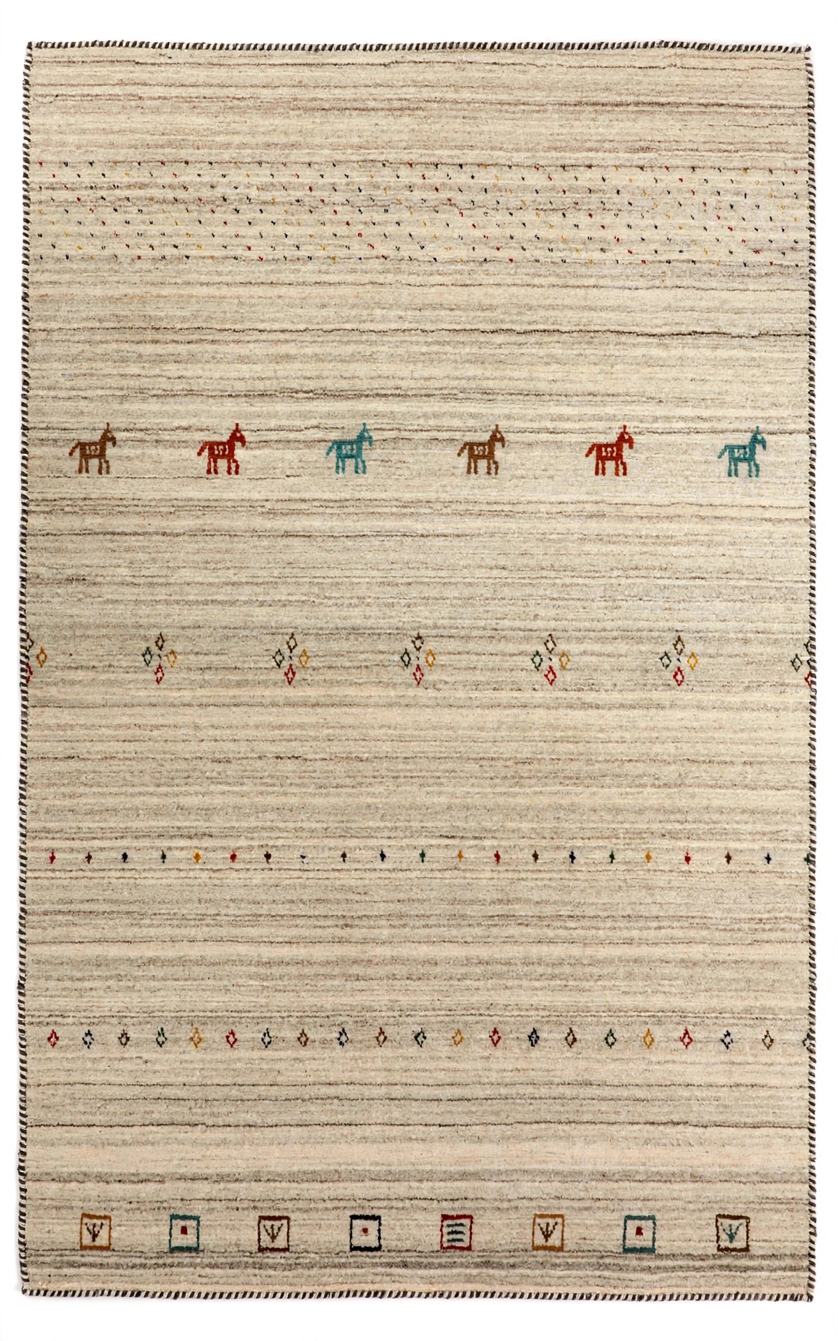 Gabbeh Rug Ivory Beige