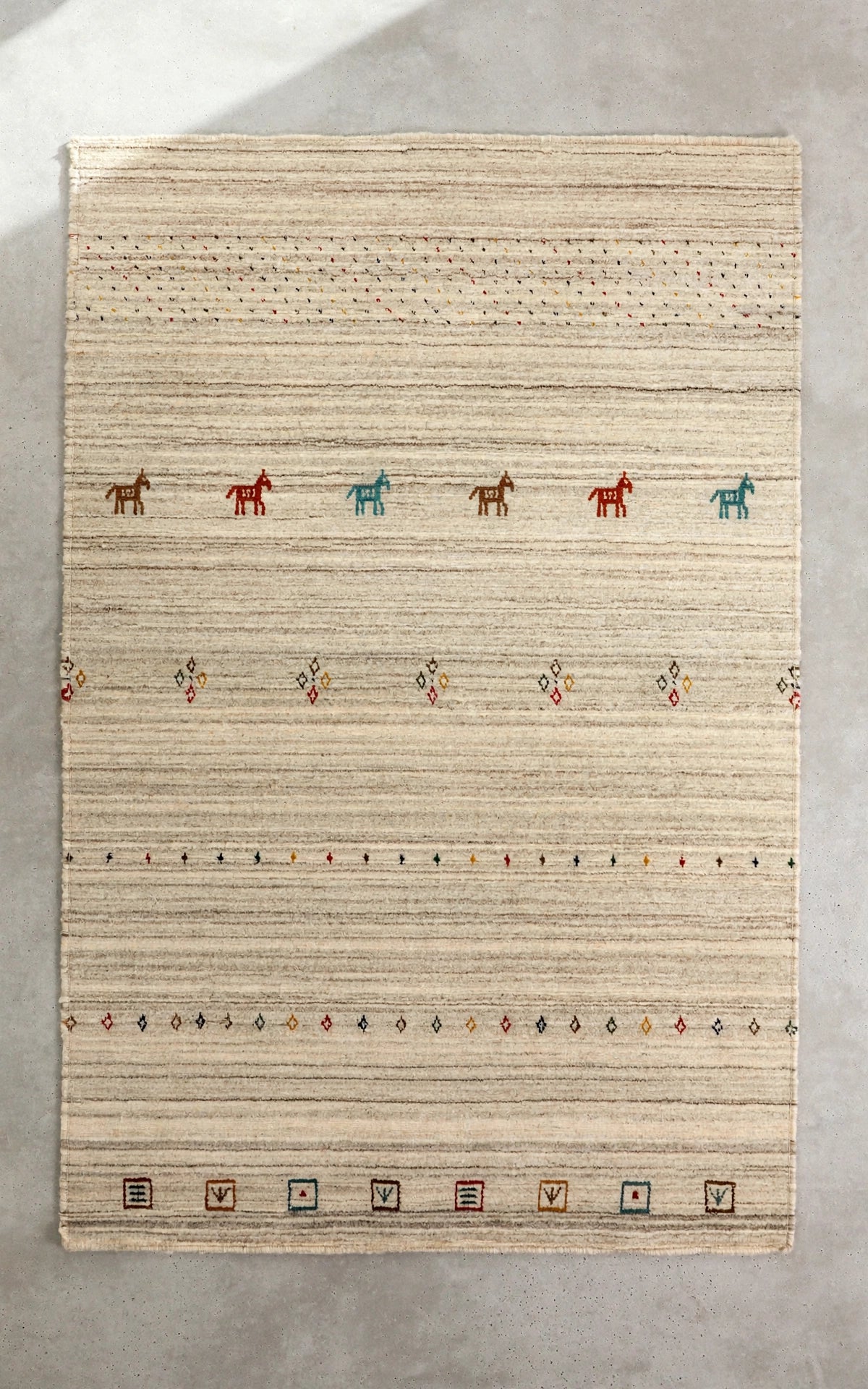 Gabbeh Rug Ivory Beige