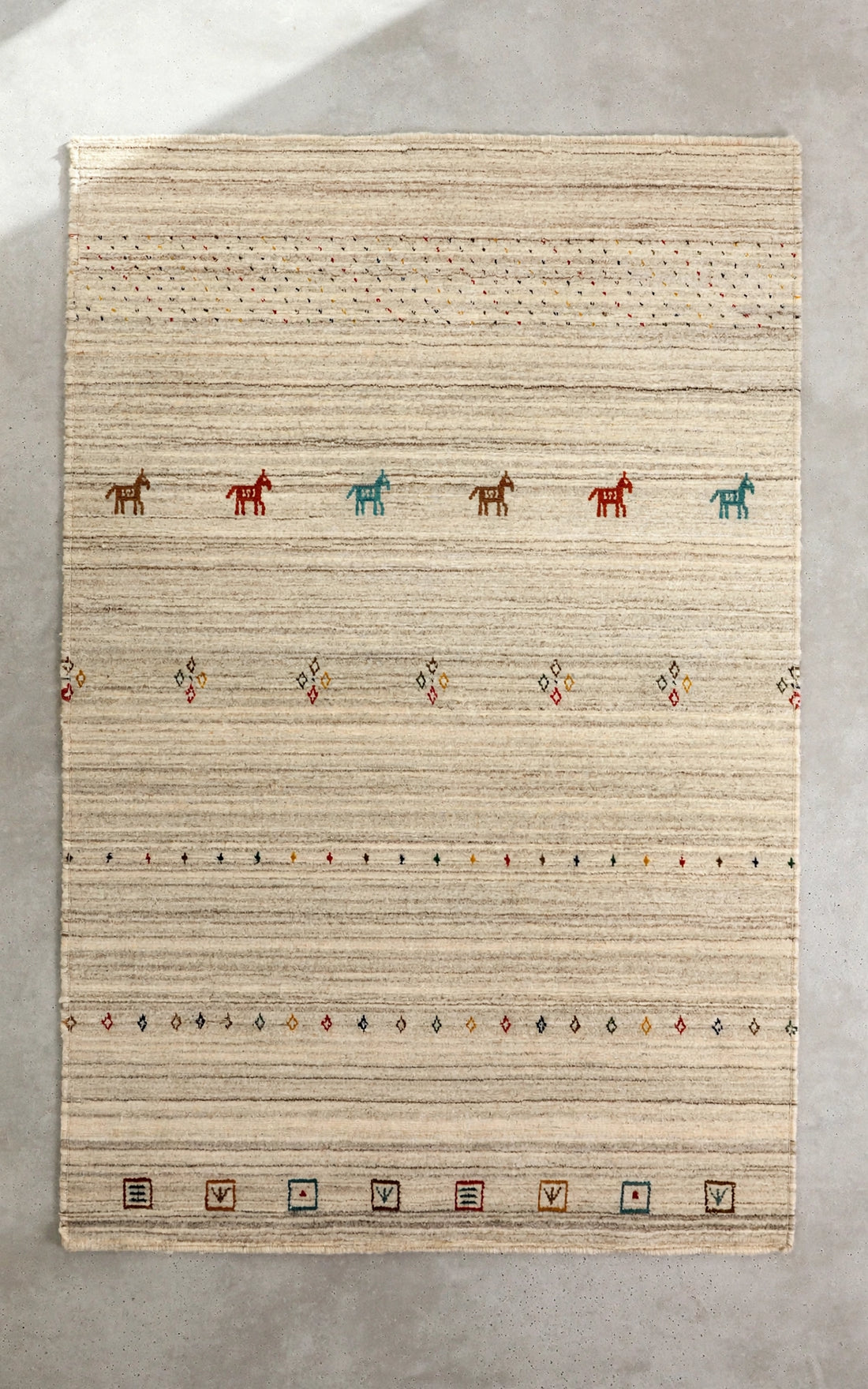 Gabbeh Rug Ivory Beige