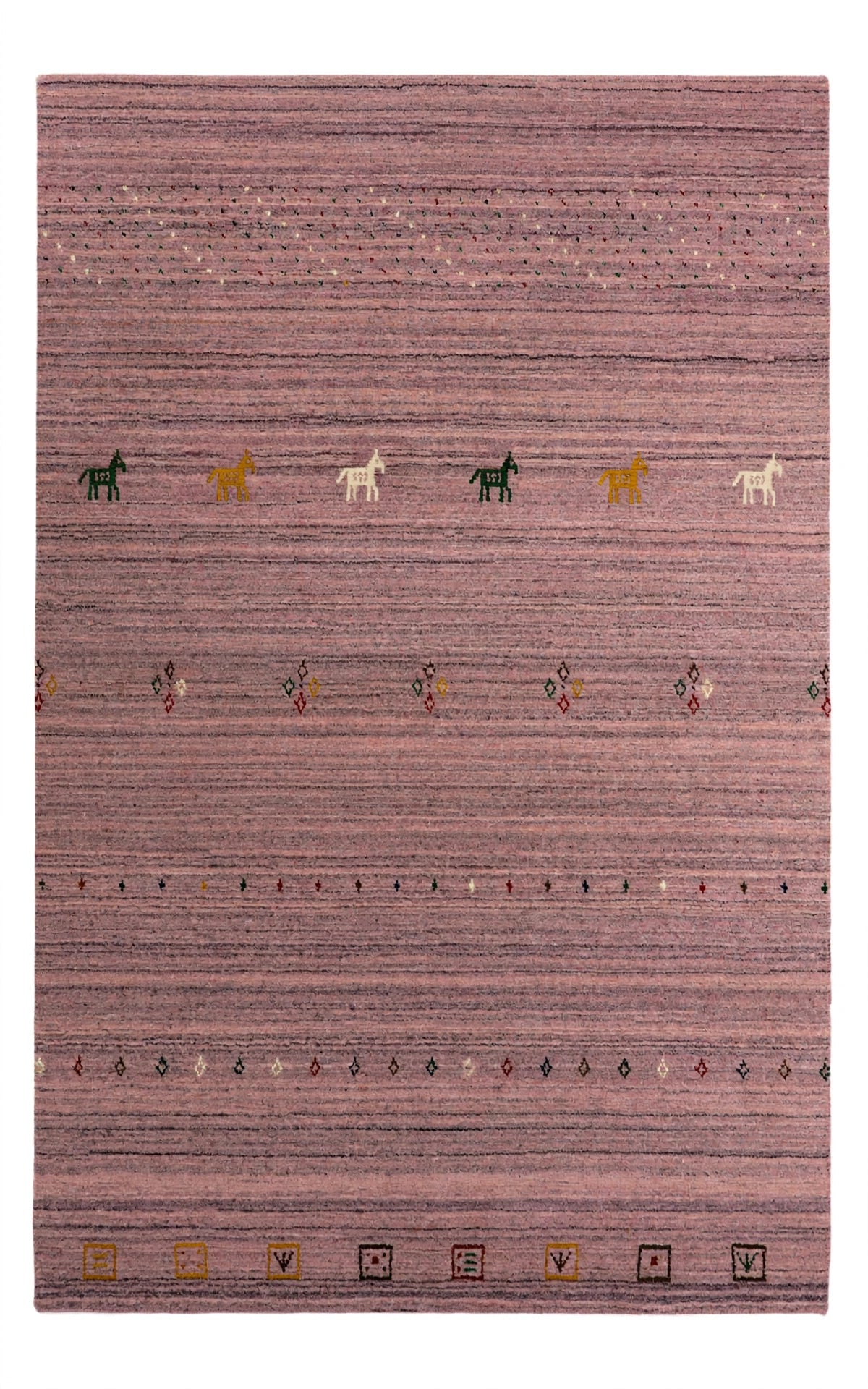 Dusty Rose Gabbeh Rug