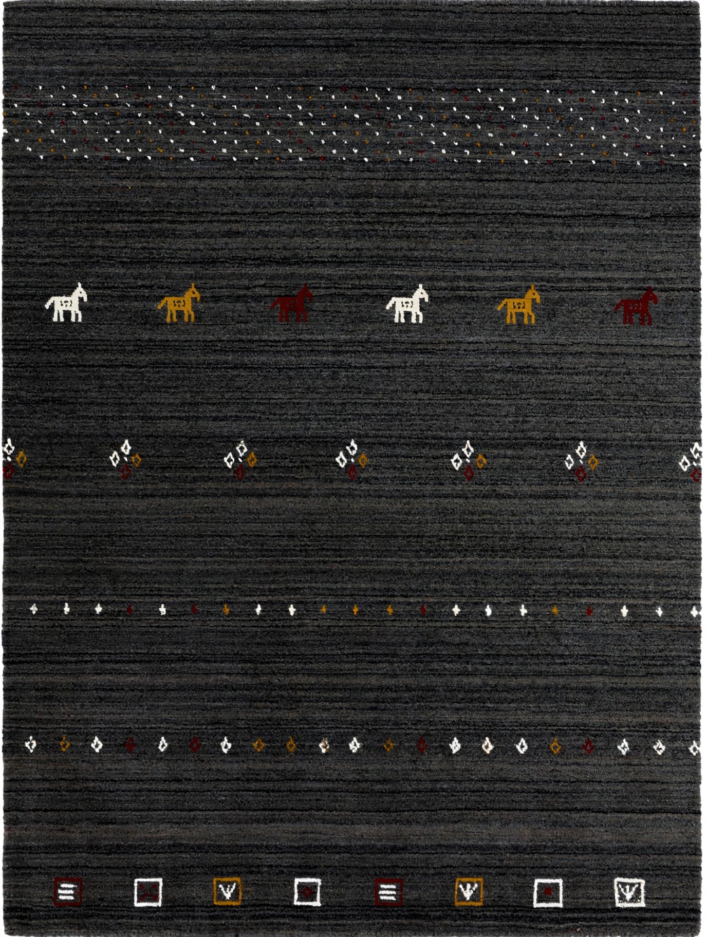 Charcoal Gabbeh Rug