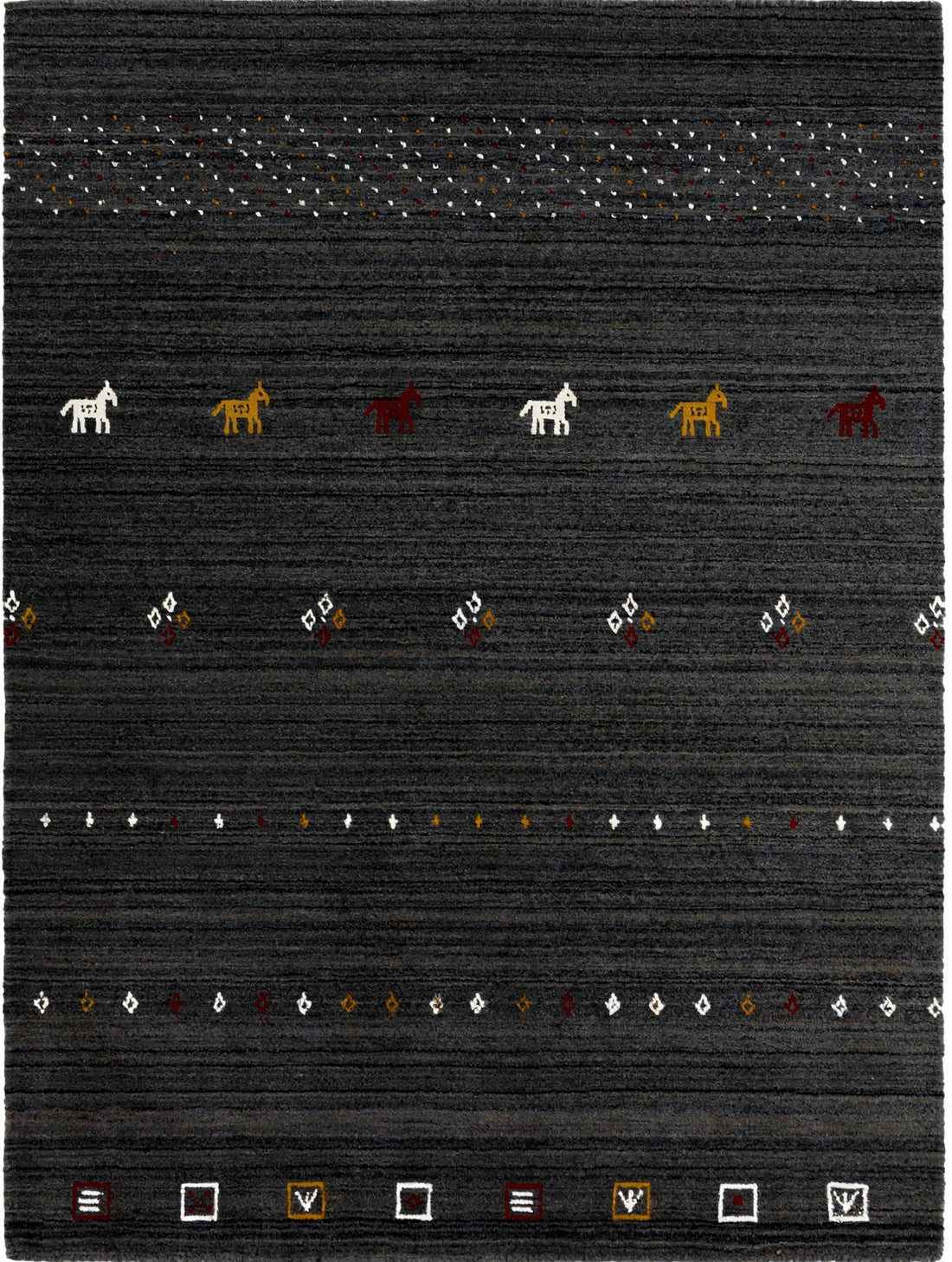 Charcoal Gabbeh Rug
