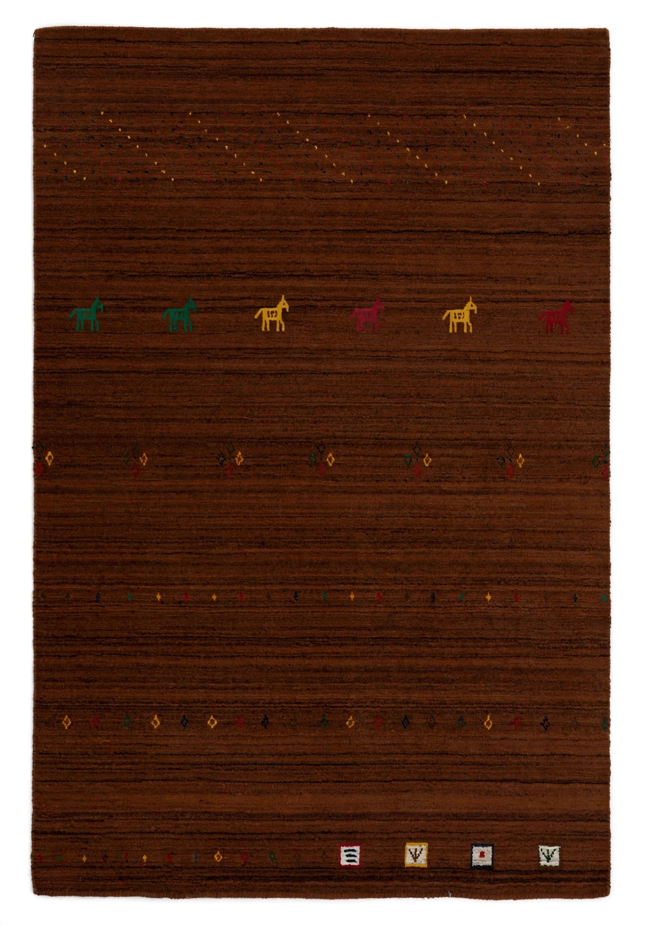 Chocolate Brown Gabbeh Rug