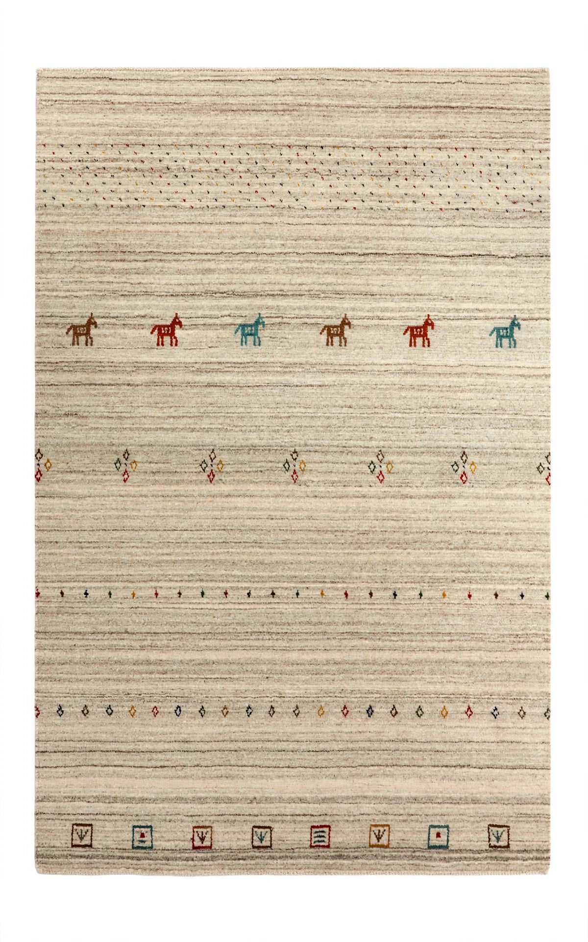 Gabbeh Rug Ivory Beige