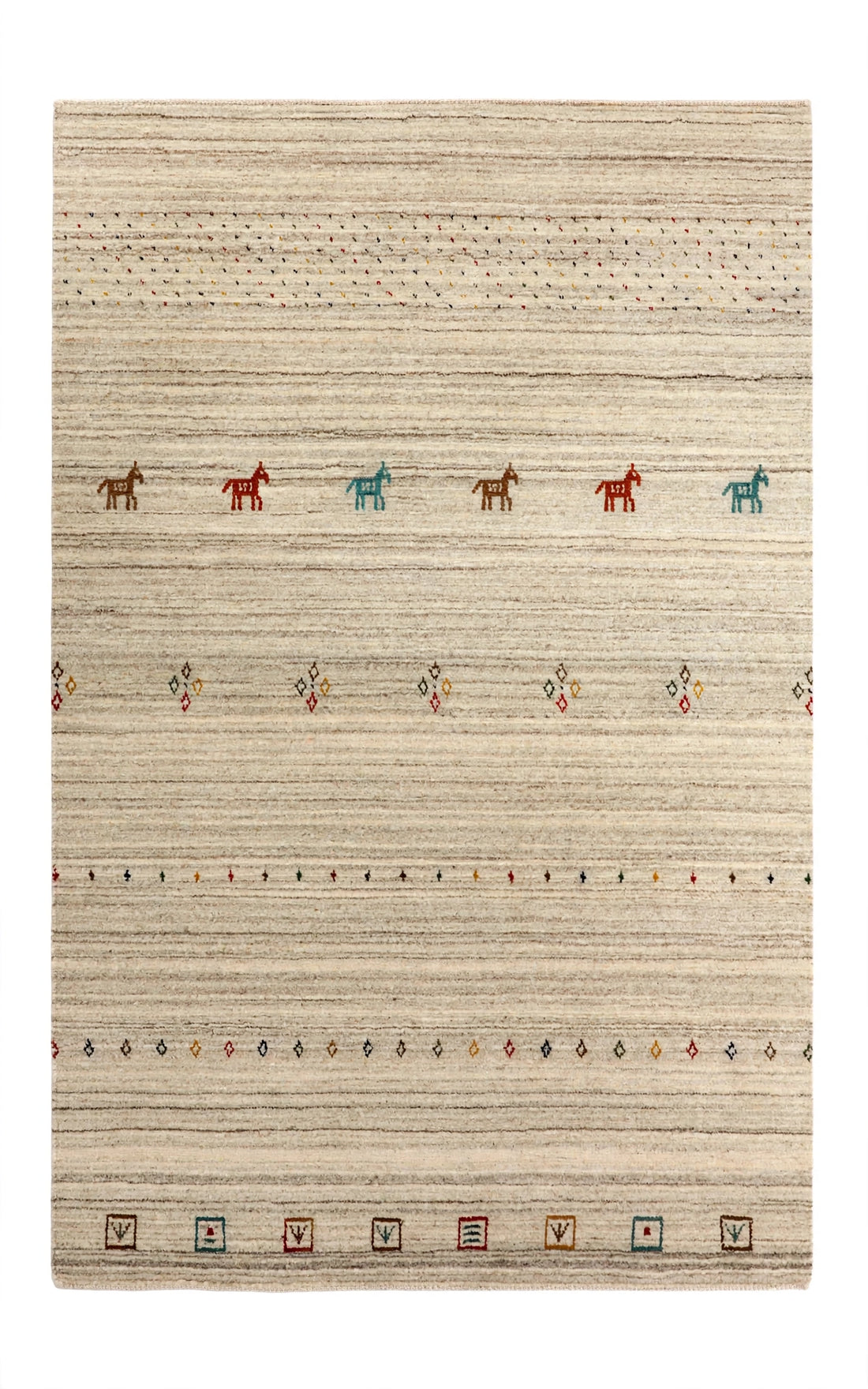 Gabbeh Rug Ivory Beige