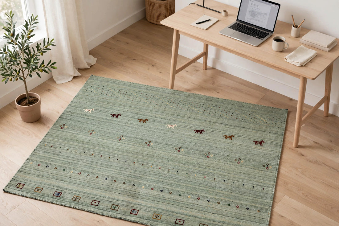 Sage Green Gabbeh Rug