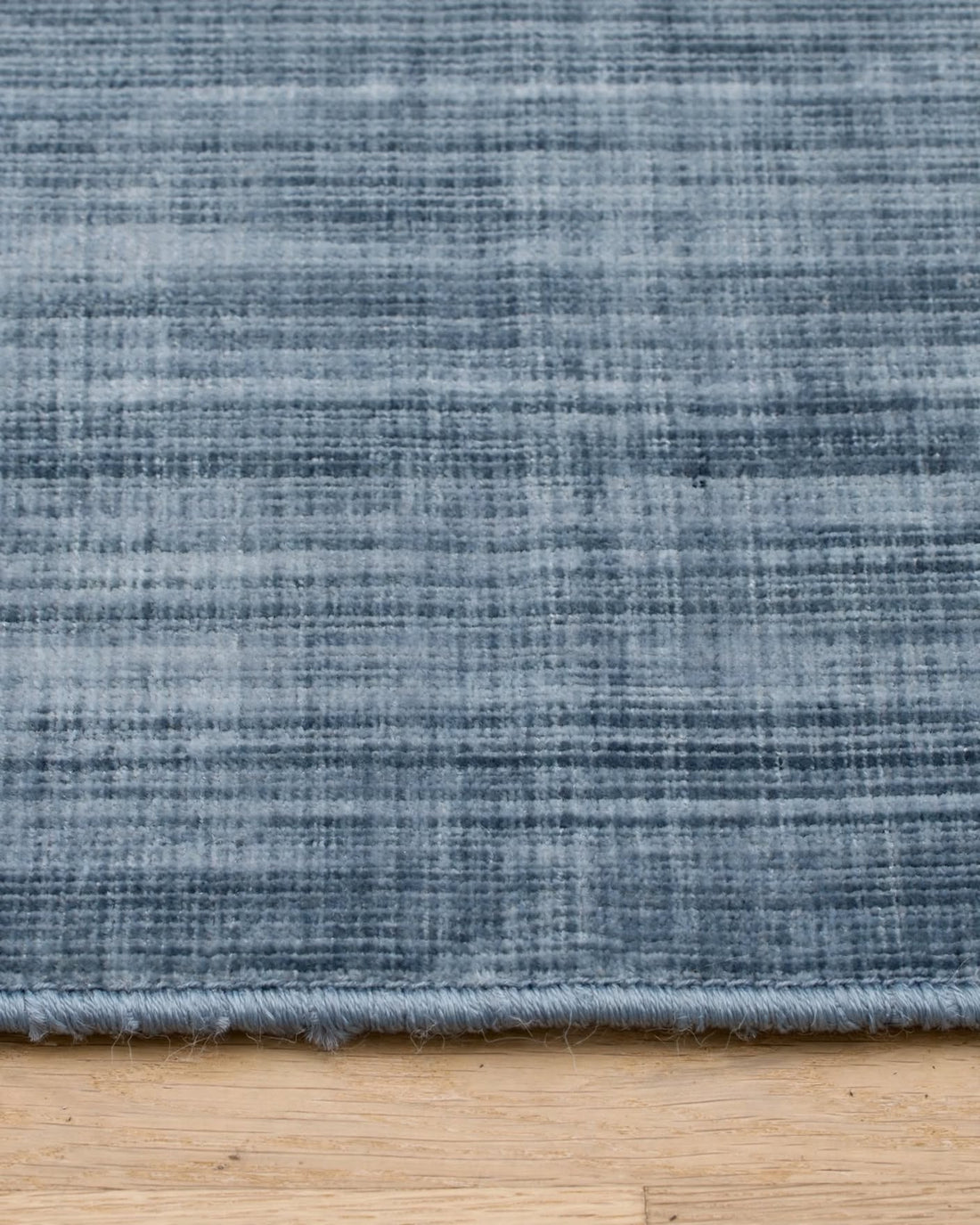 Blue Silky Viscose Rug – Design 2, handmade in Bhadohi India – photo 9