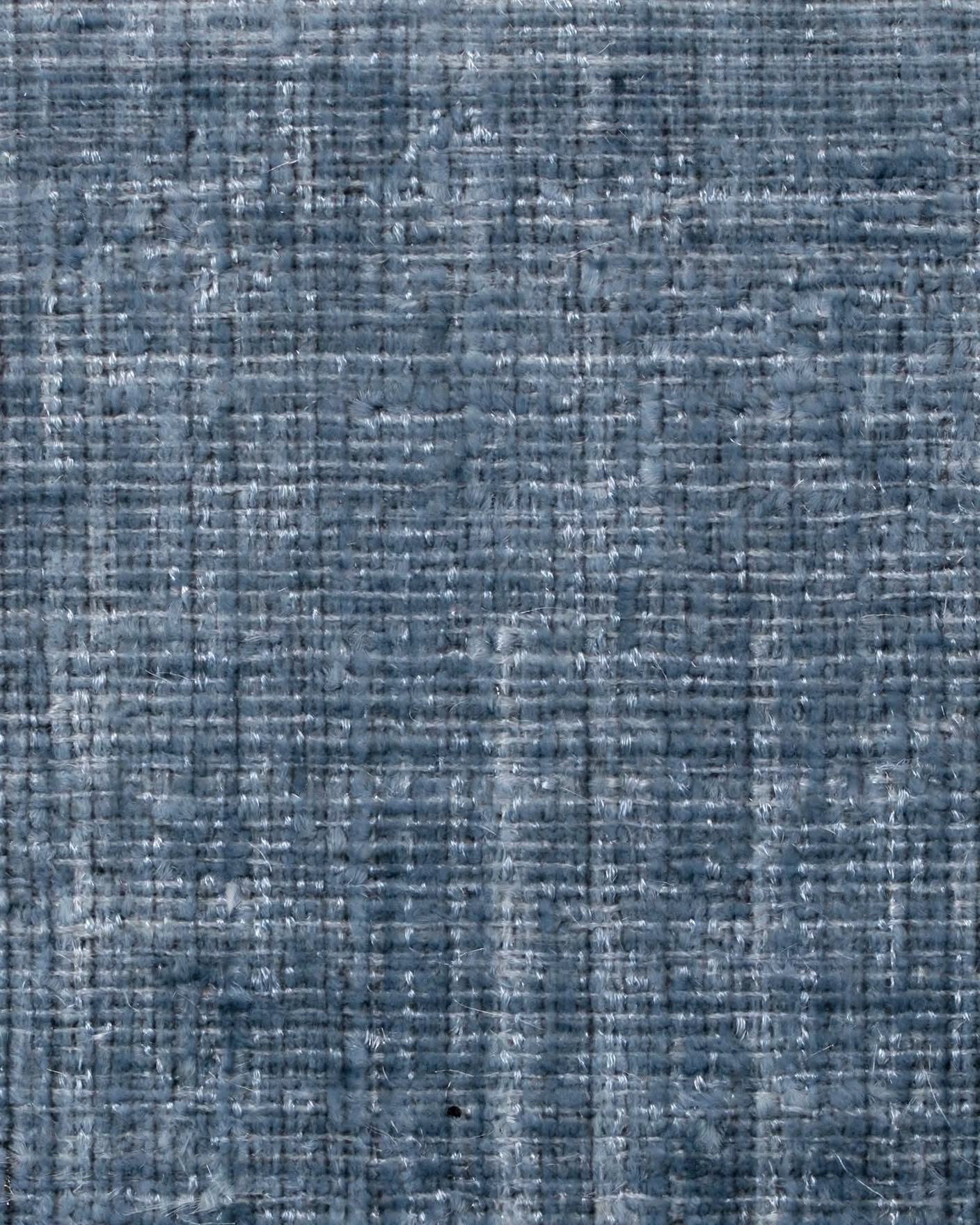 Blue Silky Viscose Rug – Design 2, handmade in Bhadohi India – photo 6