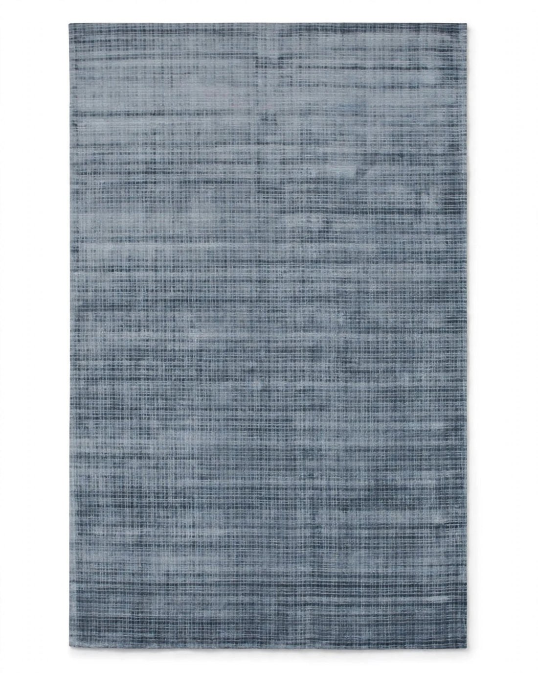Blue Silky Viscose Rug – Design 2, handmade in Bhadohi India – photo 5