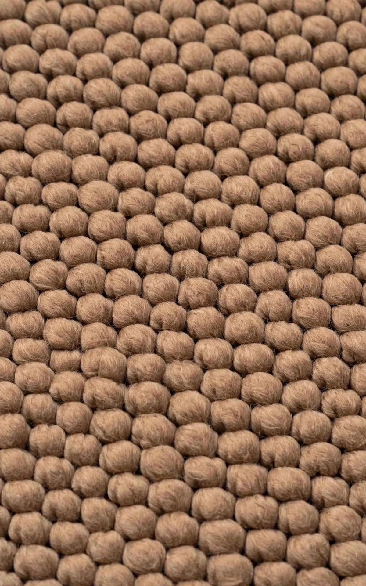 Oatmeal Beige Chunky Wool Area Rug, handmade in Bhadohi India – photo 11