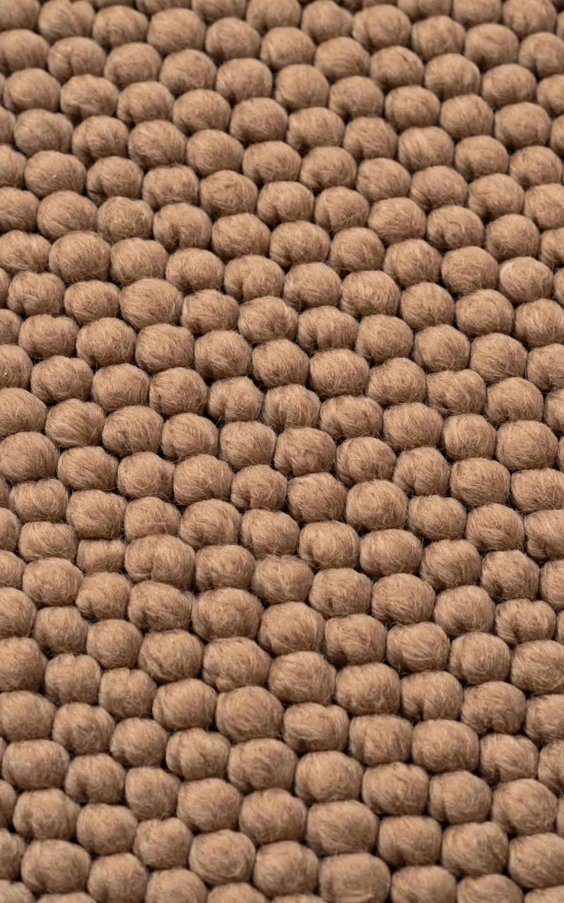 Oatmeal Beige Chunky Wool Area Rug, handmade in Bhadohi India – photo 11