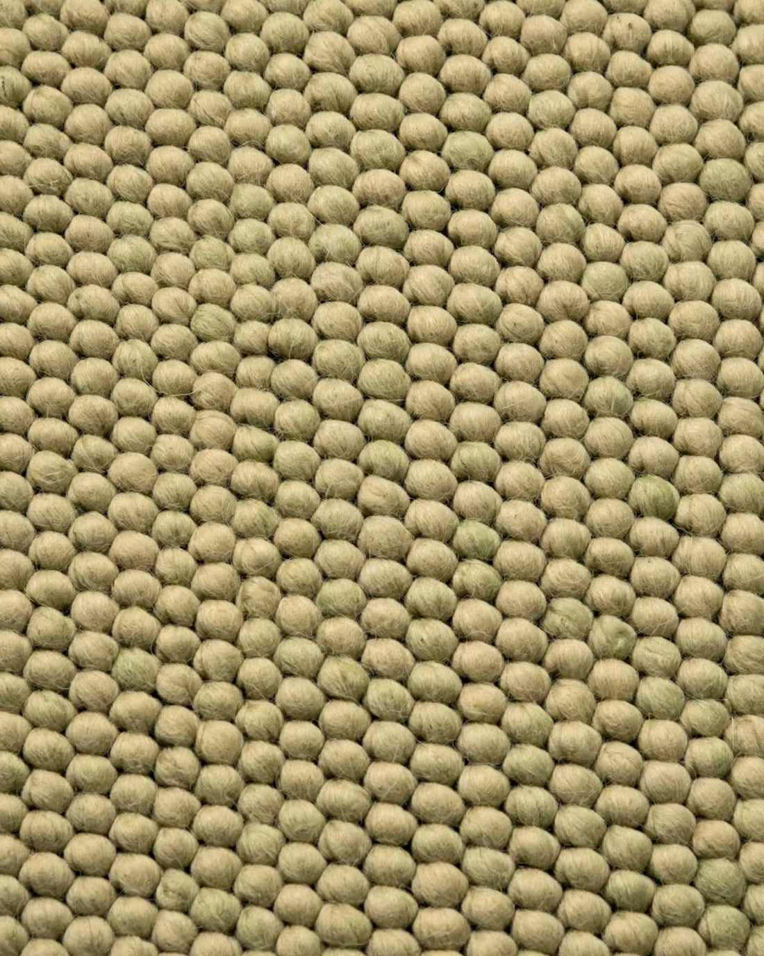 Sage Green Chunky Wool Area Rug, handmade in Bhadohi India – photo 2