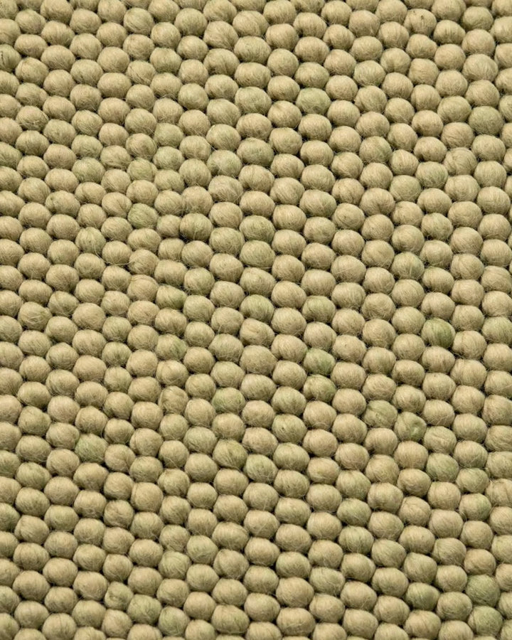 Sage Green Chunky Wool Area Rug, handmade in Bhadohi India – photo 2