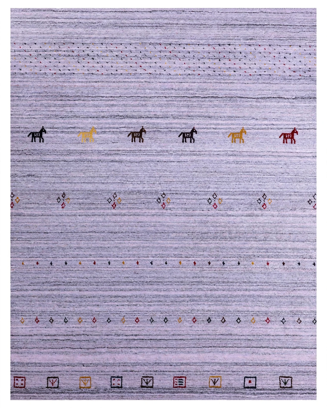 Lavender Grey Gabbeh Rug