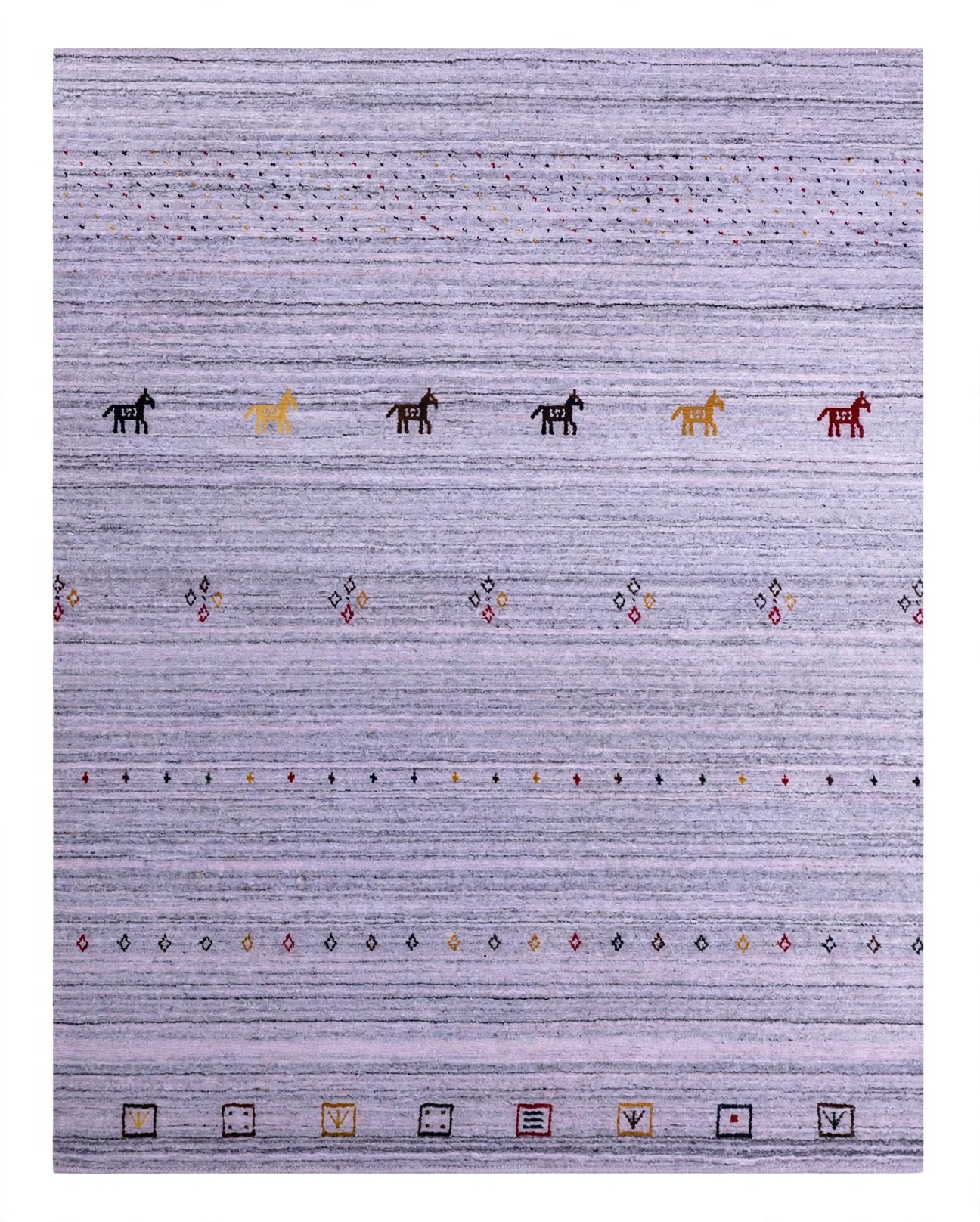 Lavender Grey Gabbeh Rug