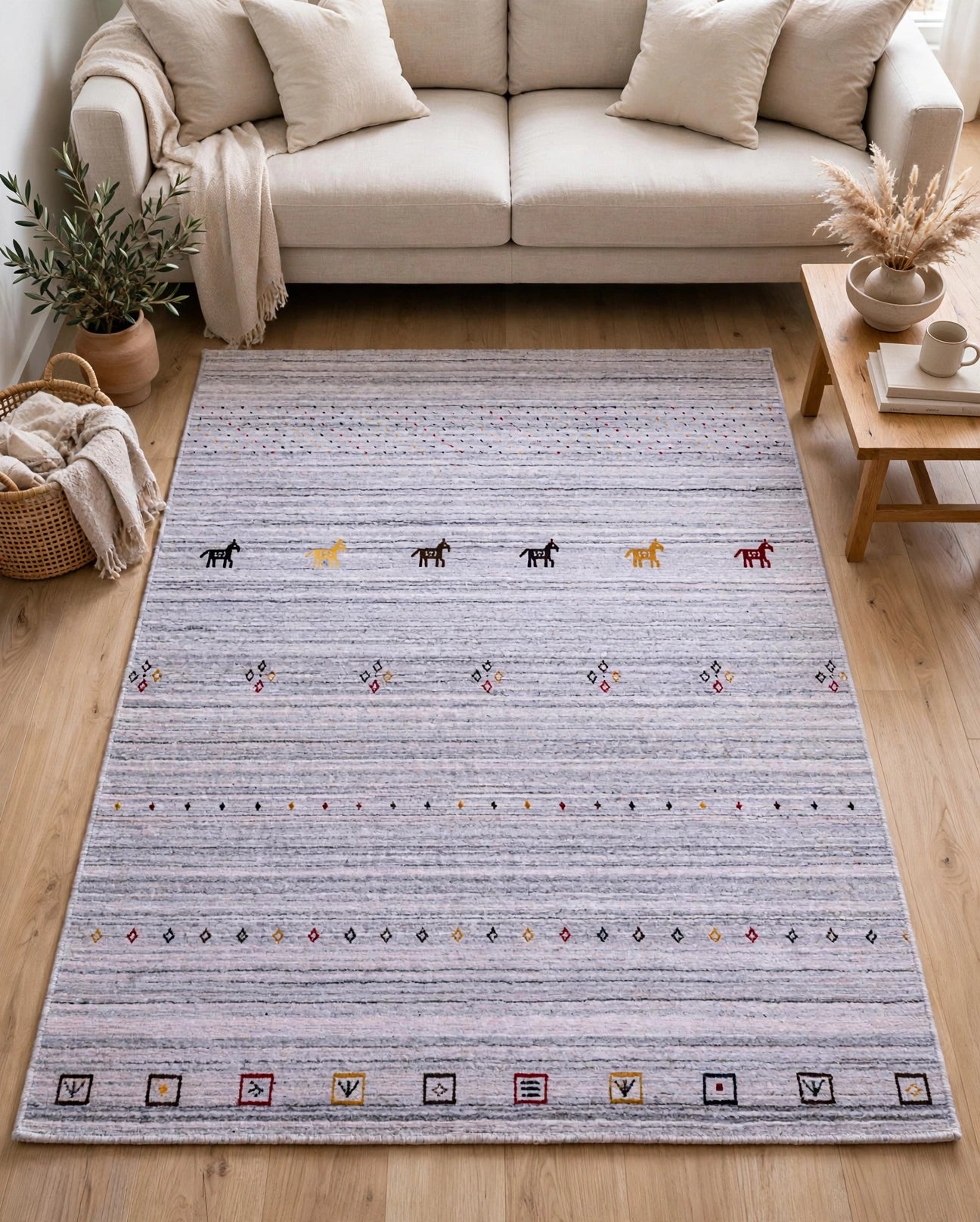 Lavender Grey Gabbeh Rug