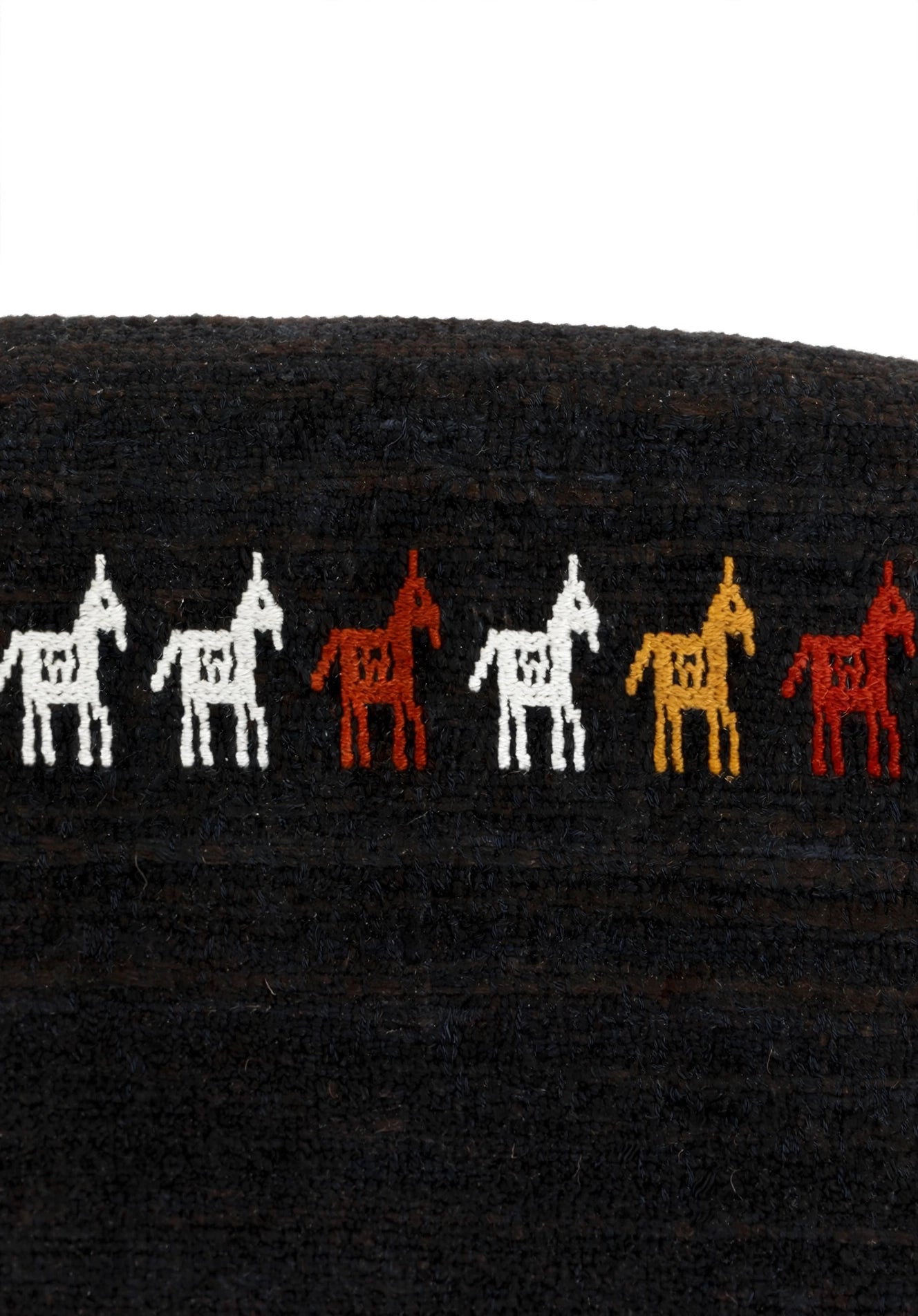 Jet Black Gabbeh Rug