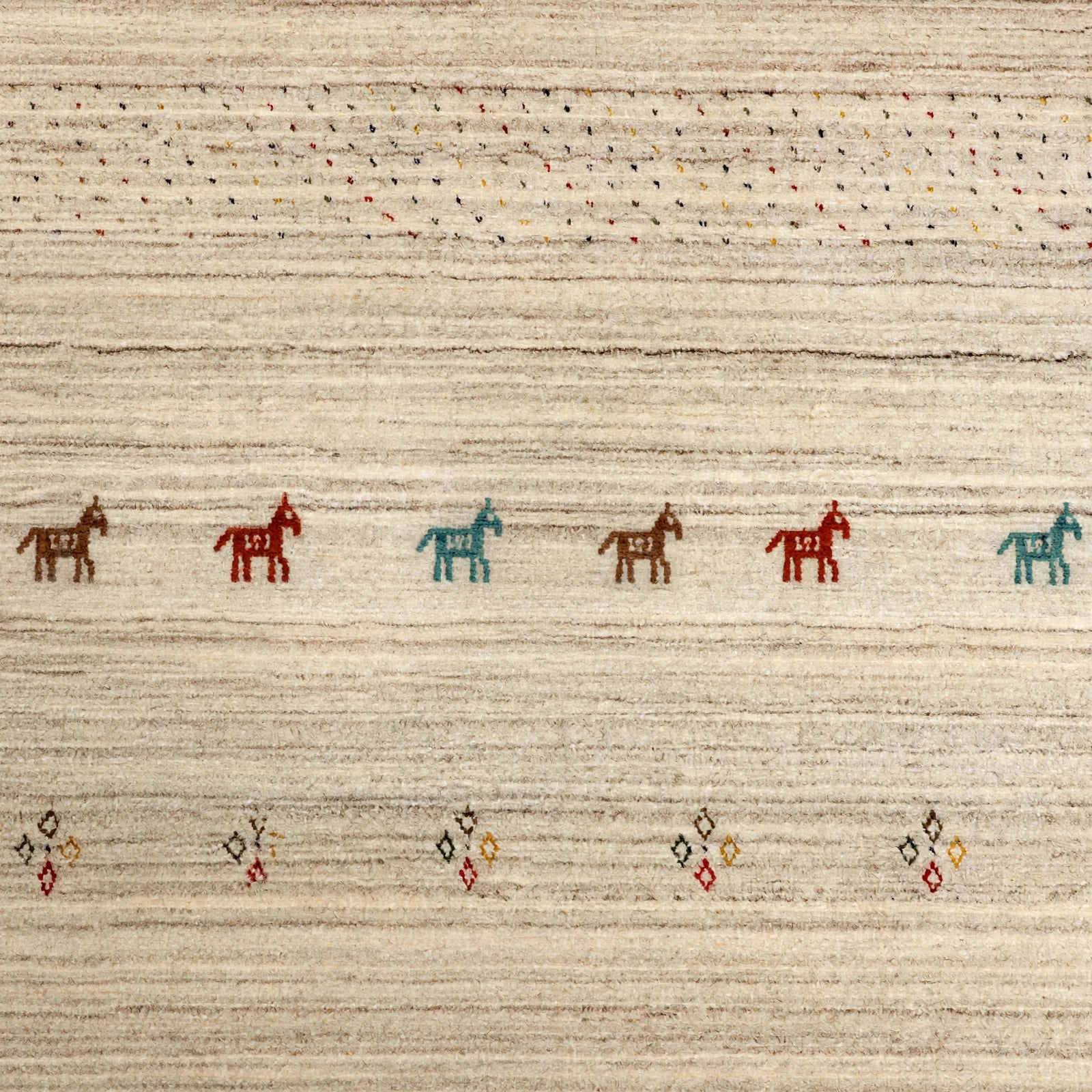 Gabbeh Rug Ivory Beige