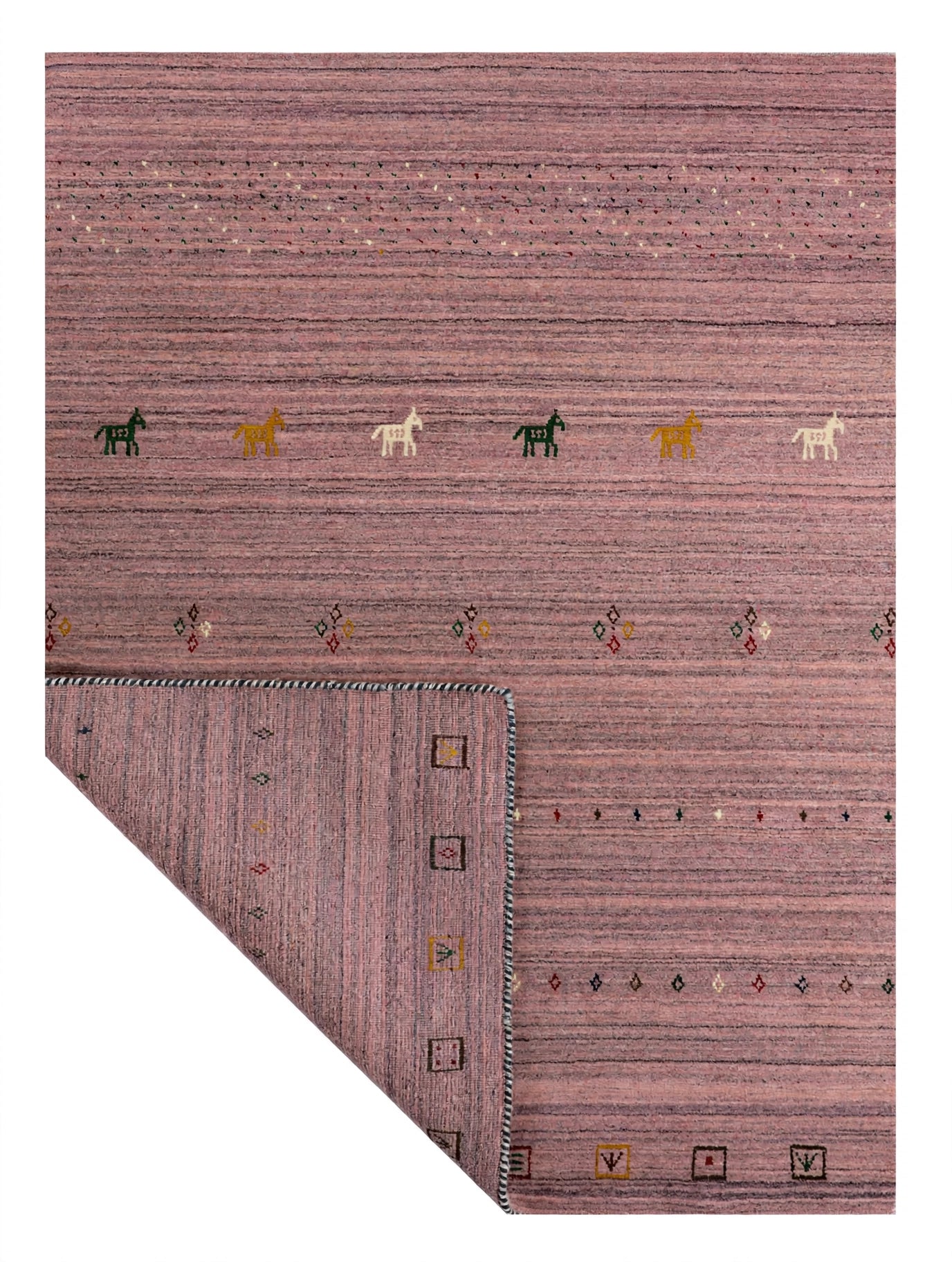 Dusty Rose Gabbeh Rug