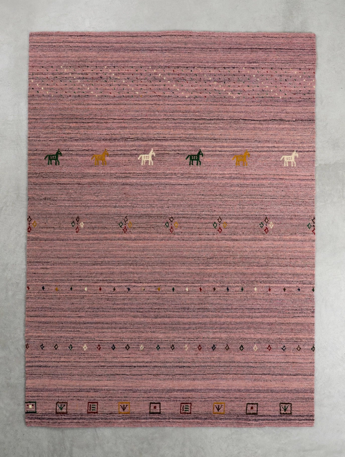 Dusty Rose Gabbeh Rug