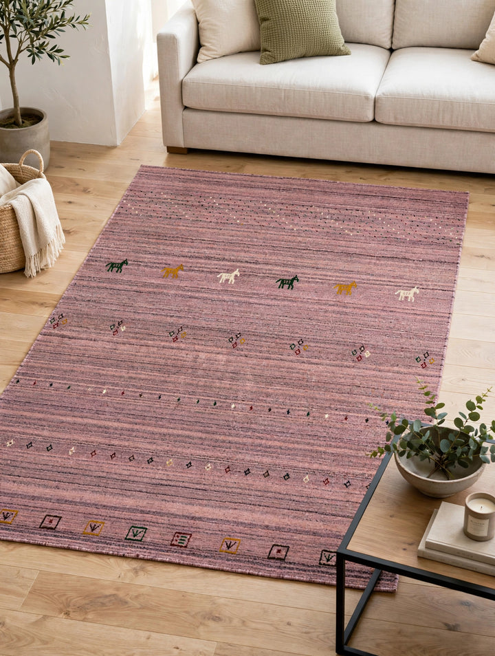 Dusty Rose Gabbeh Rug