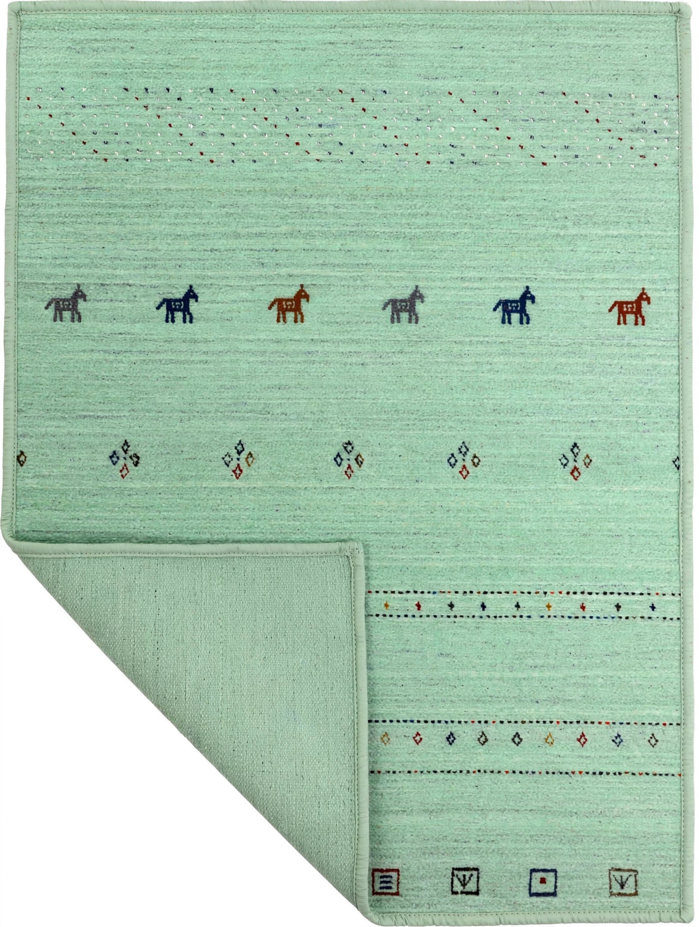 Mint Green Gabbeh Rug