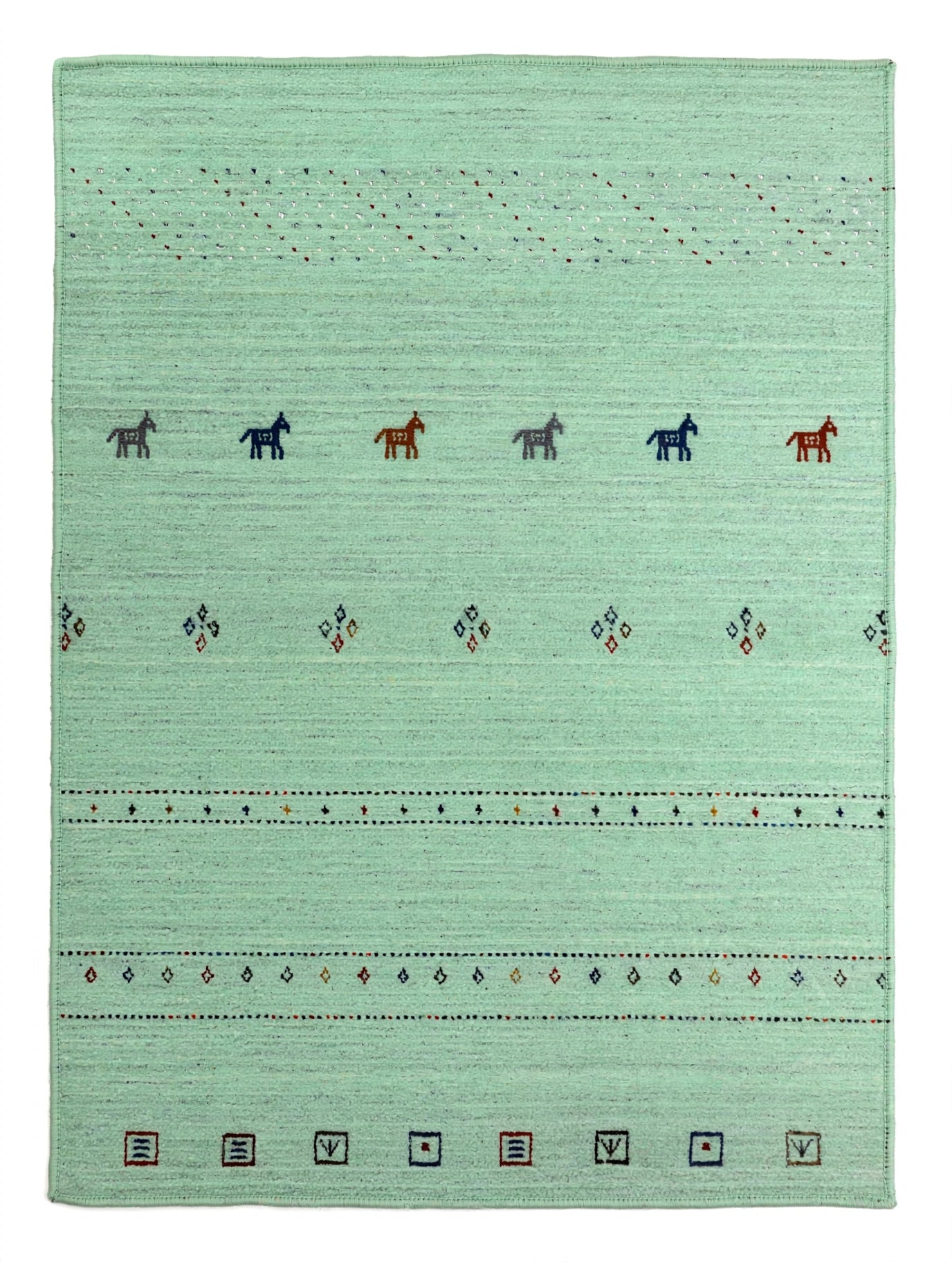 Mint Green Gabbeh Rug