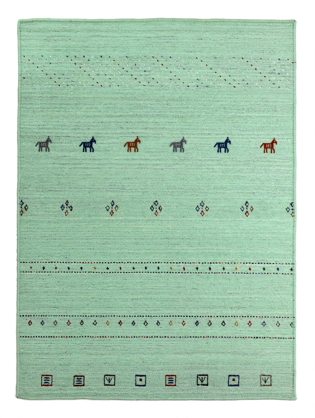 Mint Green Gabbeh Rug