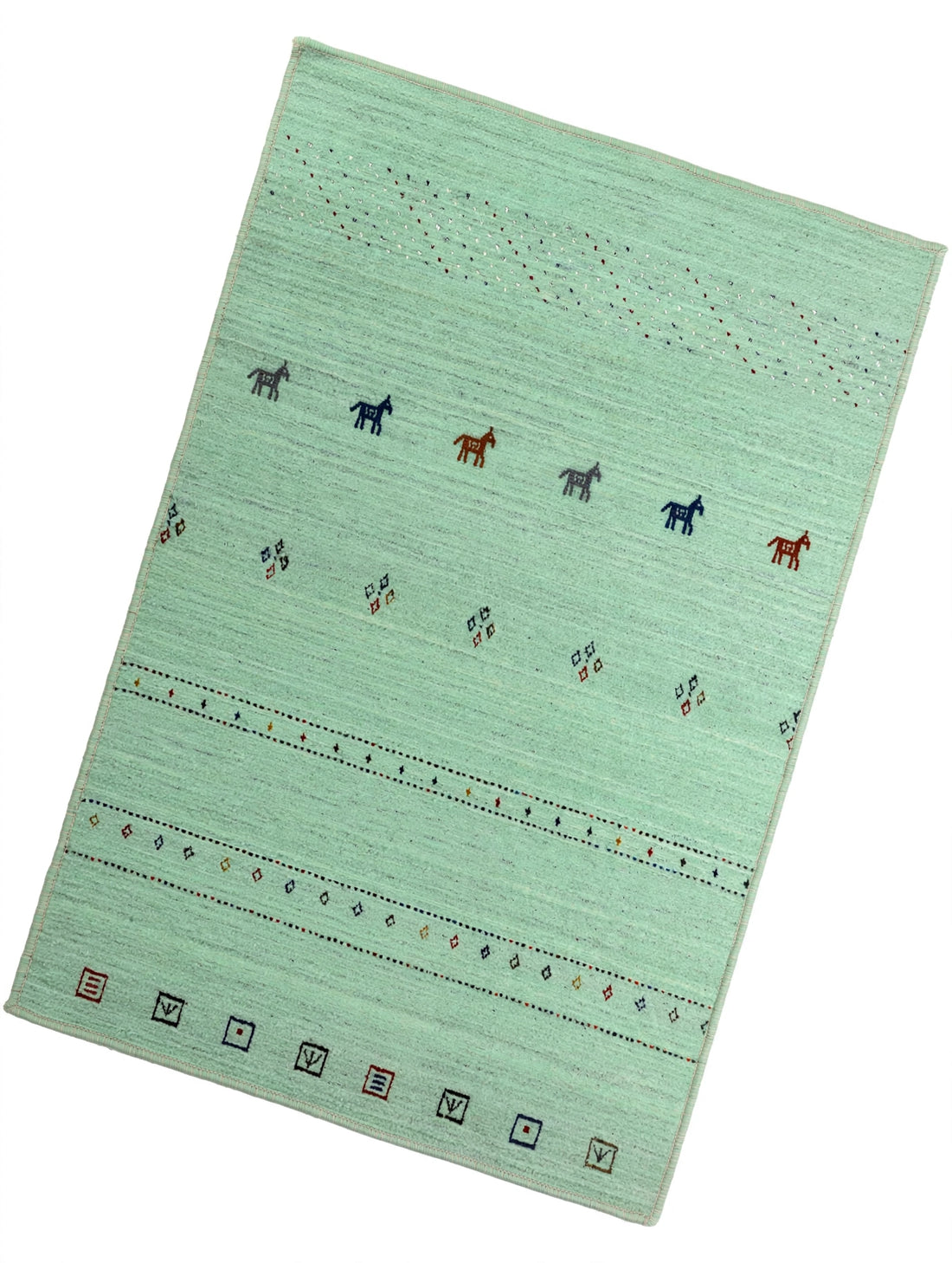 Mint Green Gabbeh Rug