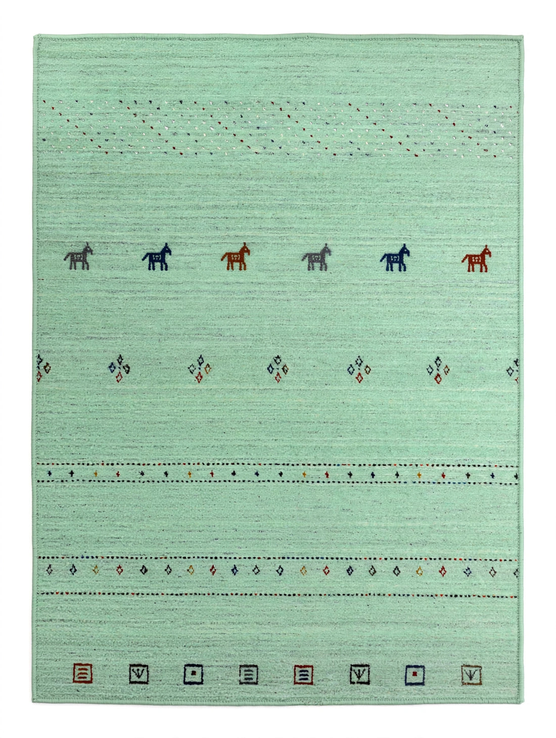 Mint Green Gabbeh Rug