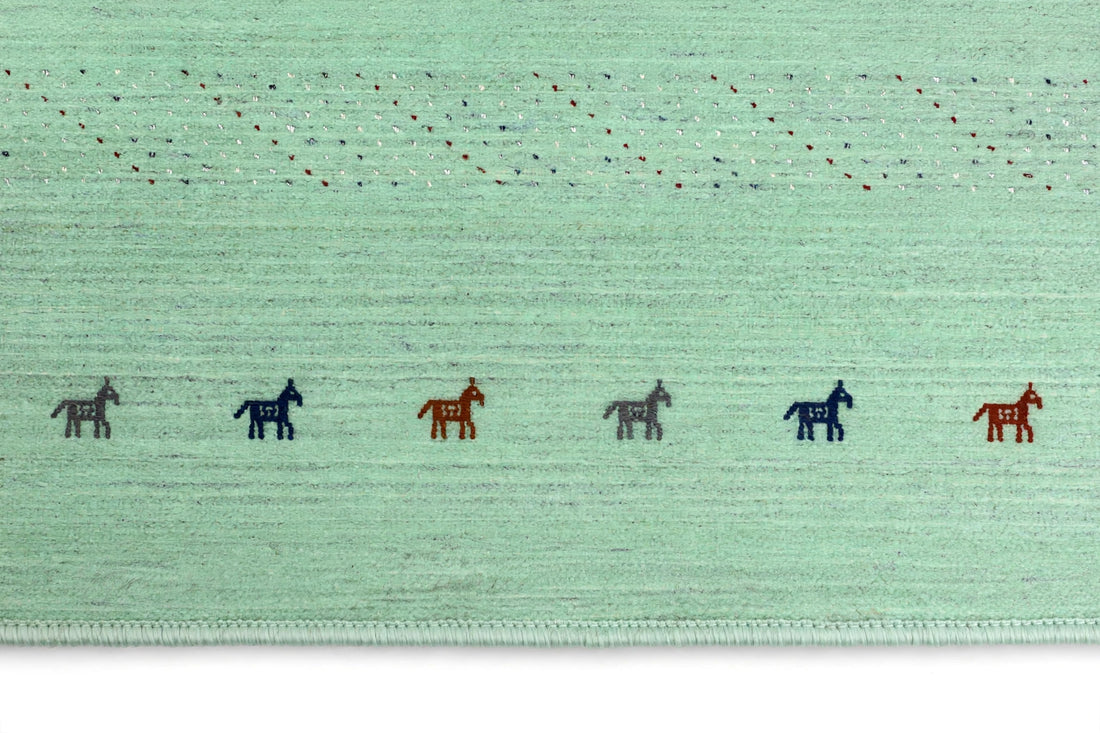 Mint Green Gabbeh Rug
