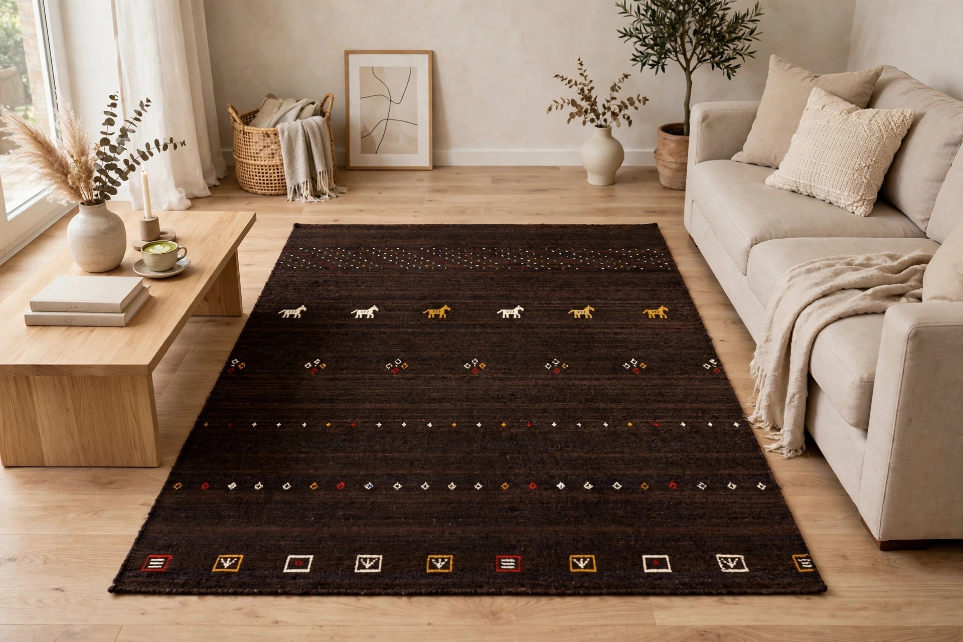 Dark Chocolate Gabbeh Rug
