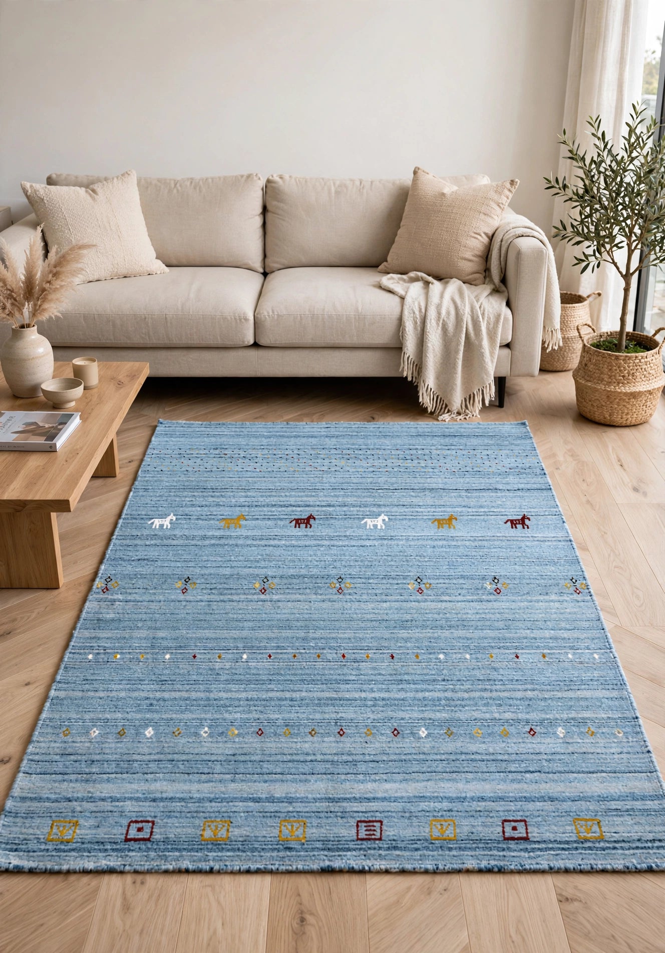 Denim Gabbeh Rug