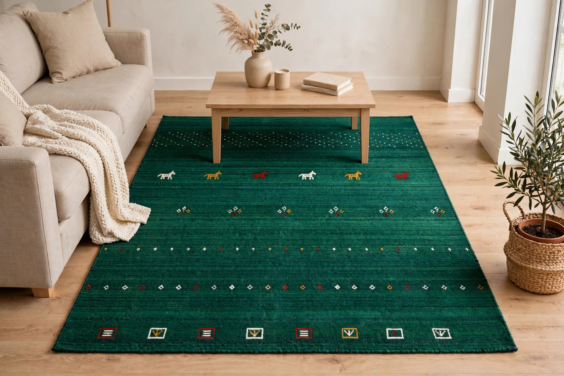 Emerald Gabbeh Rug