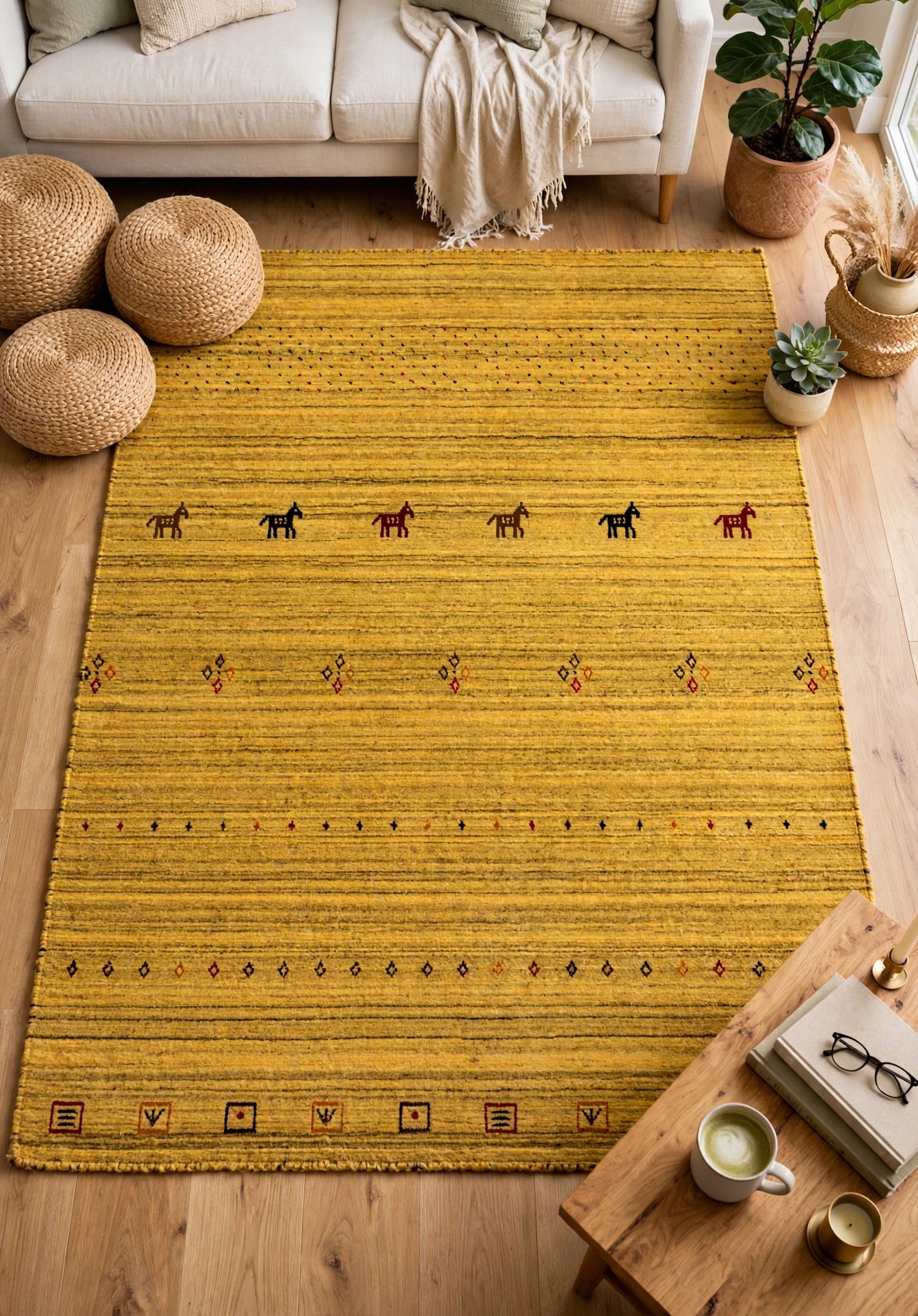 Mustard Gabbeh Rug